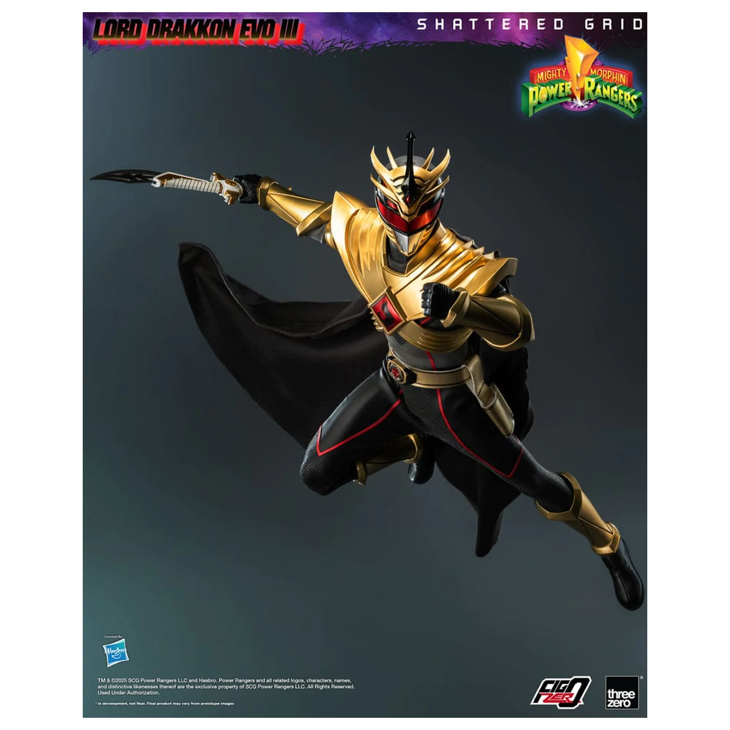 Mighty Morphin Power Rangers Shattered Grid FigZero akcijska figura 1/6 Lord Drakkon Evo III 30 cm fotografija izdelka