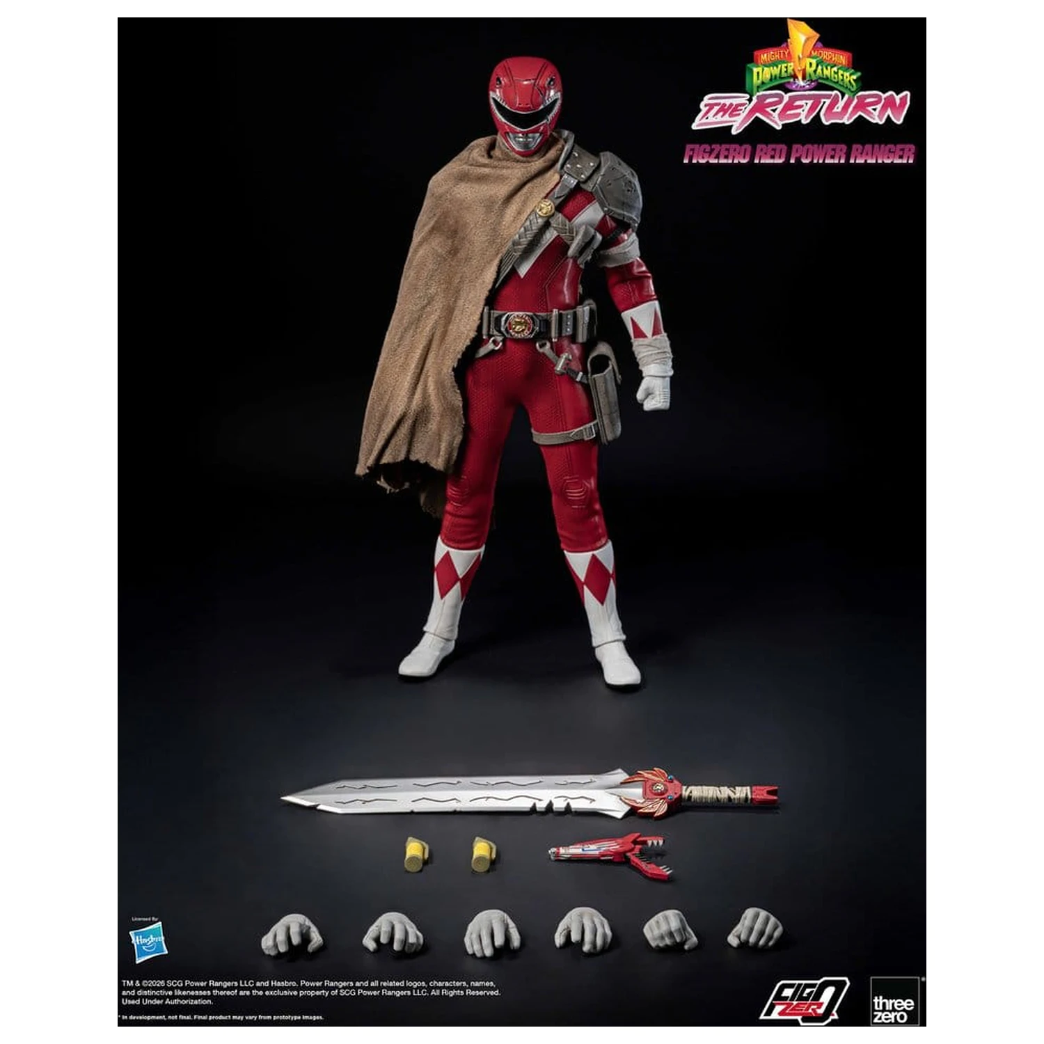 Mighty Morphin Power Rangers: The Return FigZero Action Figure 1/6 Rdeči Power Ranger 31 cm fotografija izdelka
