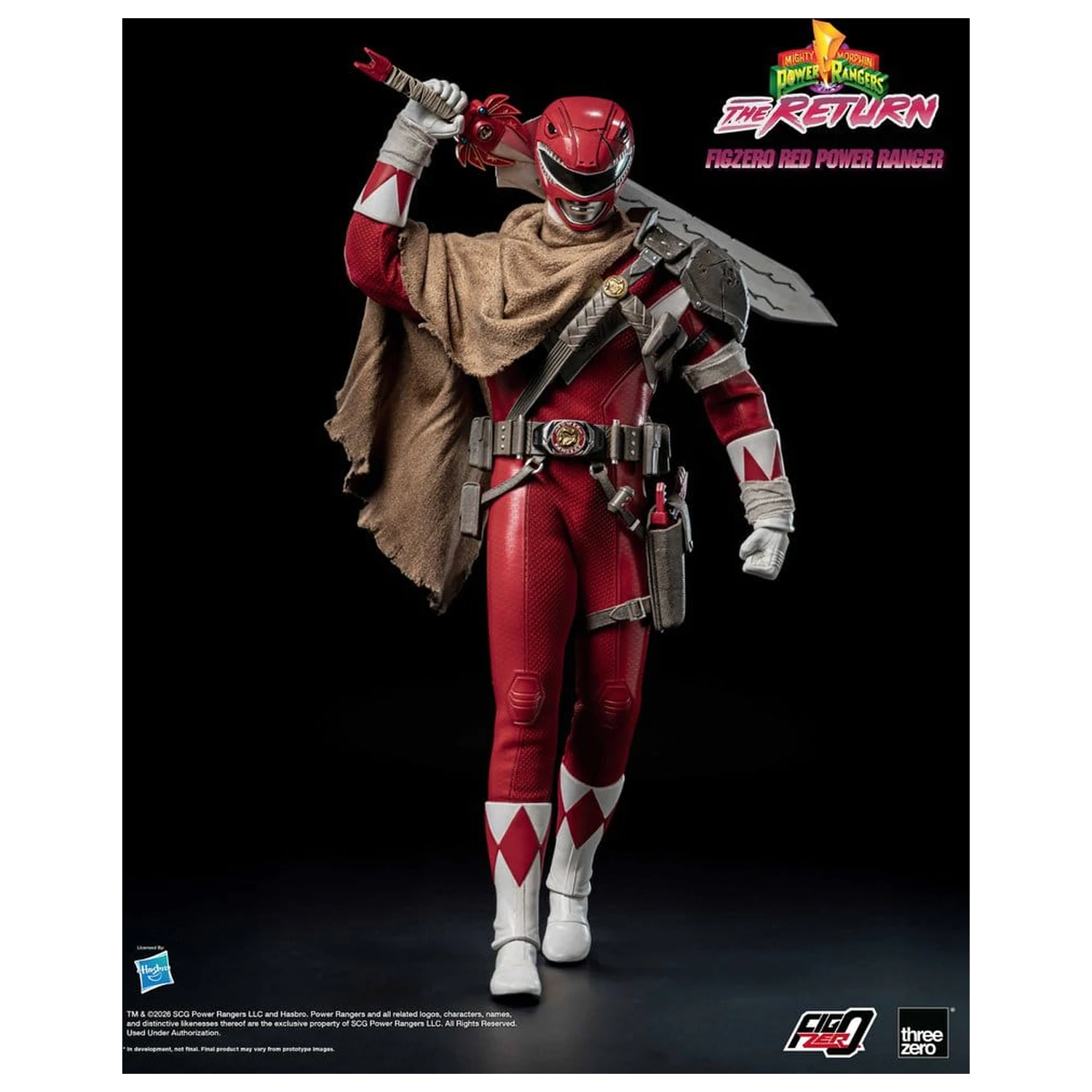 Mighty Morphin Power Rangers: The Return FigZero Action Figure 1/6 Rdeči Power Ranger 31 cm fotografija izdelka