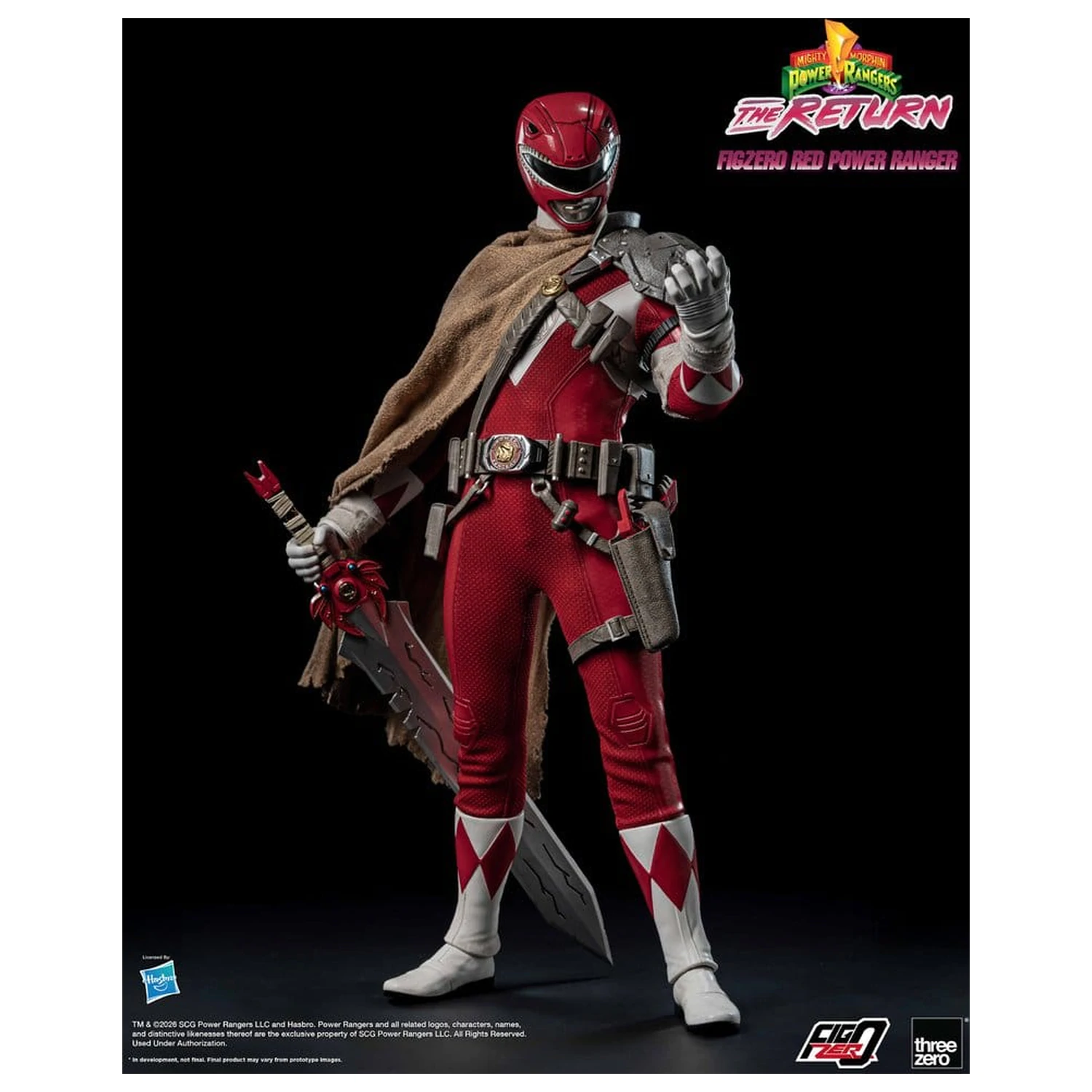 Mighty Morphin Power Rangers: The Return FigZero Action Figure 1/6 Rdeči Power Ranger 31 cm fotografija izdelka