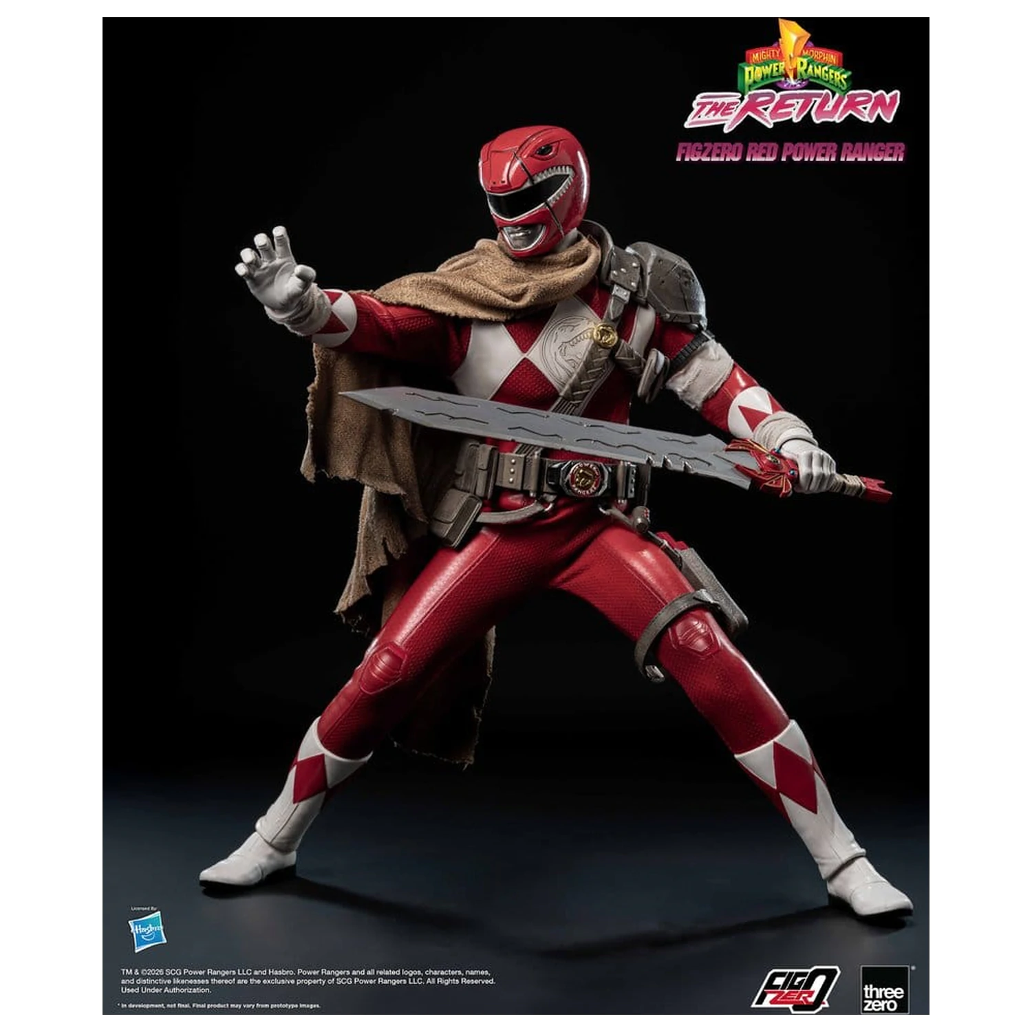 Mighty Morphin Power Rangers: The Return FigZero Action Figure 1/6 Rdeči Power Ranger 31 cm fotografija izdelka