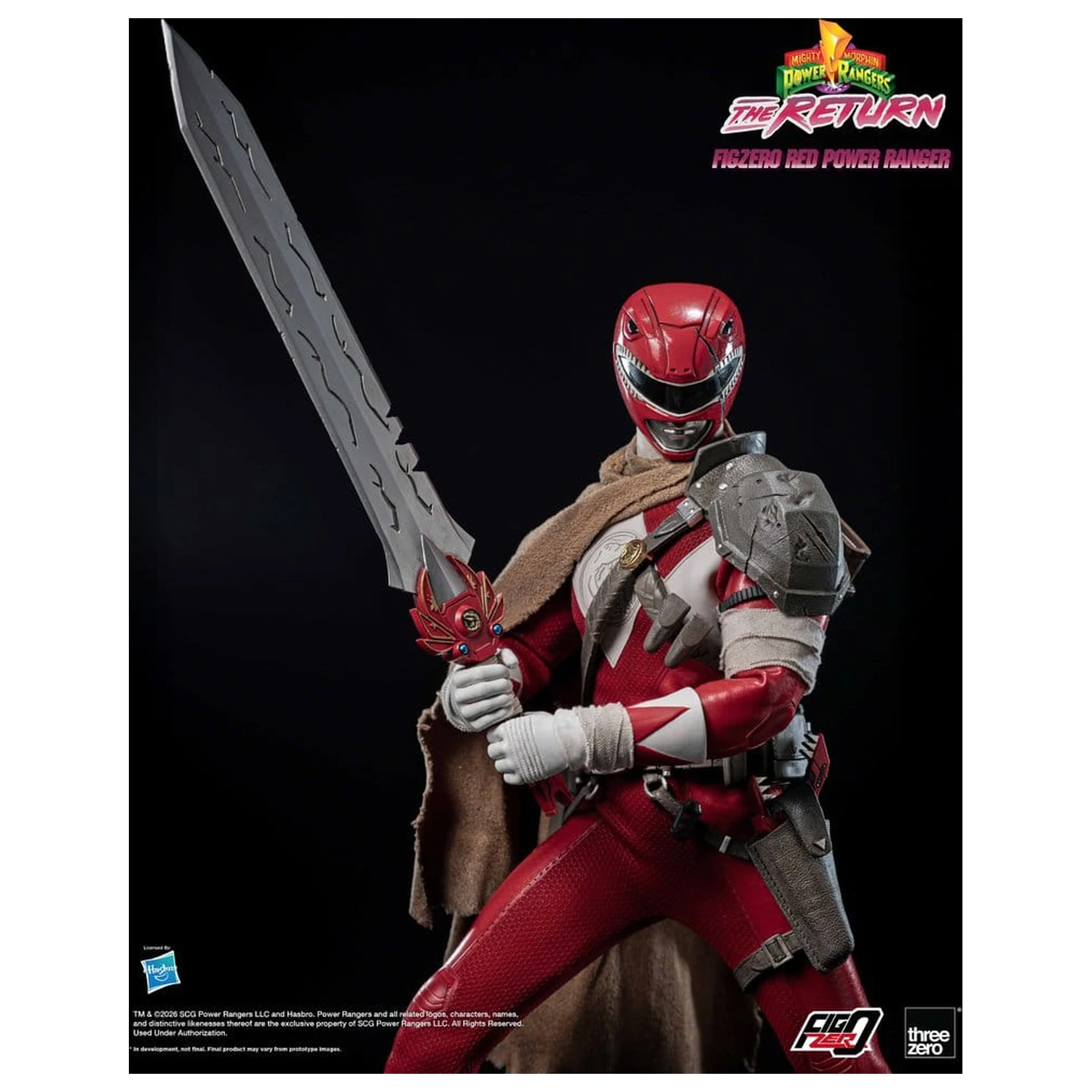 Mighty Morphin Power Rangers: The Return FigZero Action Figure 1/6 Rdeči Power Ranger 31 cm fotografija izdelka