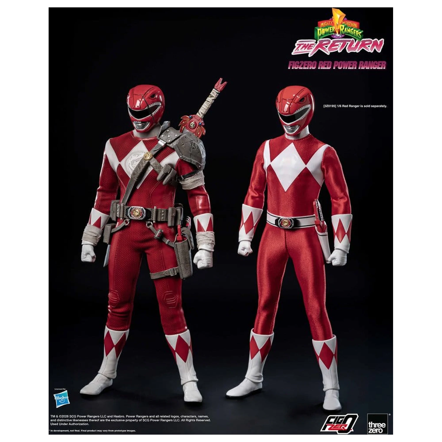 Mighty Morphin Power Rangers: The Return FigZero Action Figure 1/6 Rdeči Power Ranger 31 cm fotografija izdelka