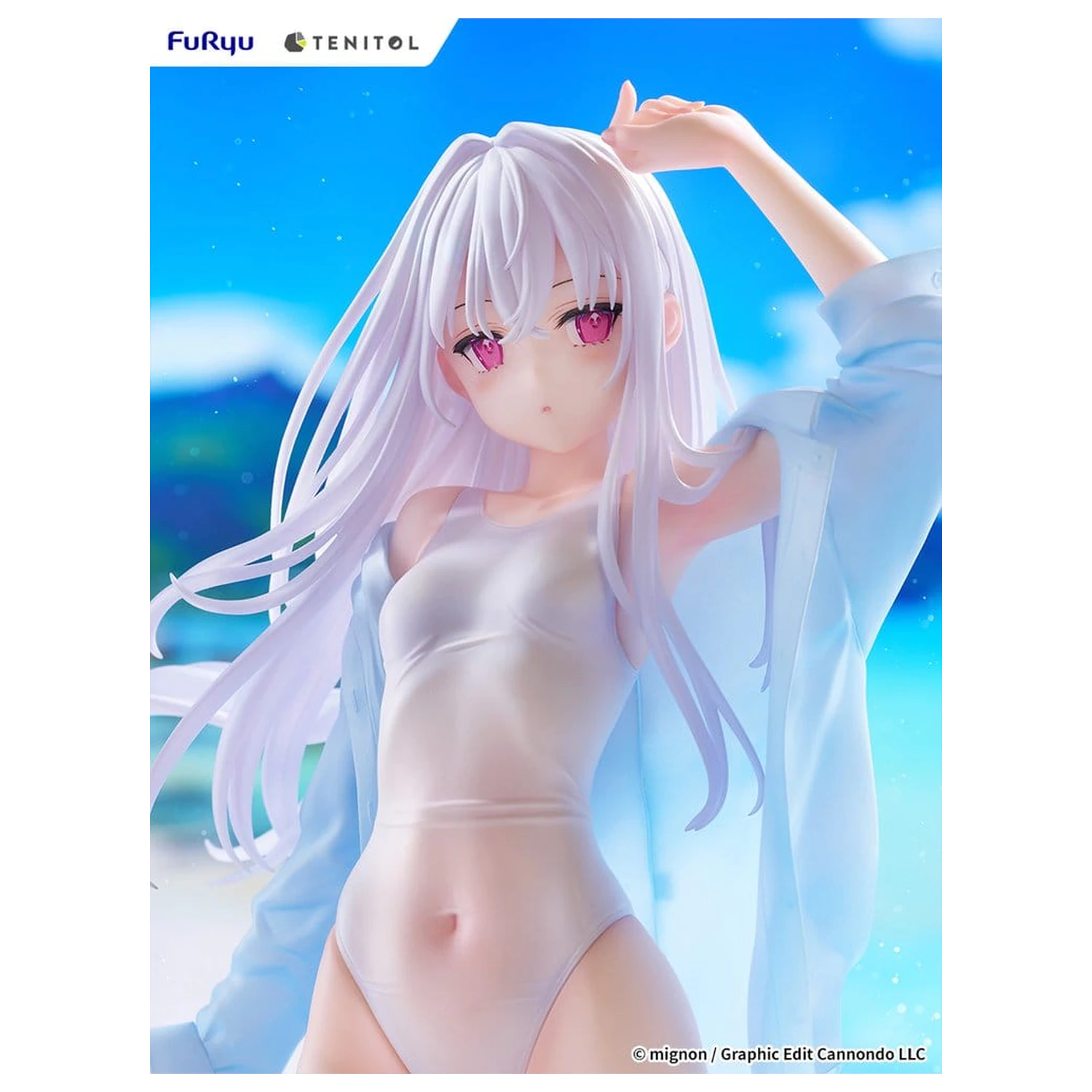 Mignon Works Tenitol Visoka PVC figura Shiro v kopalkah ver. 30 cm fotografija izdelka