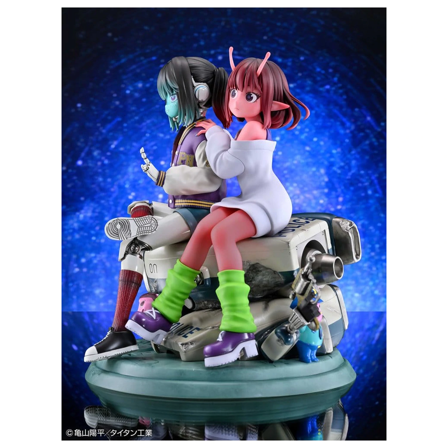 Milky Subway The Galactic Limited Express PVC figurice, paket 2 Chiharu & Makina 18 cm fotografija izdelka