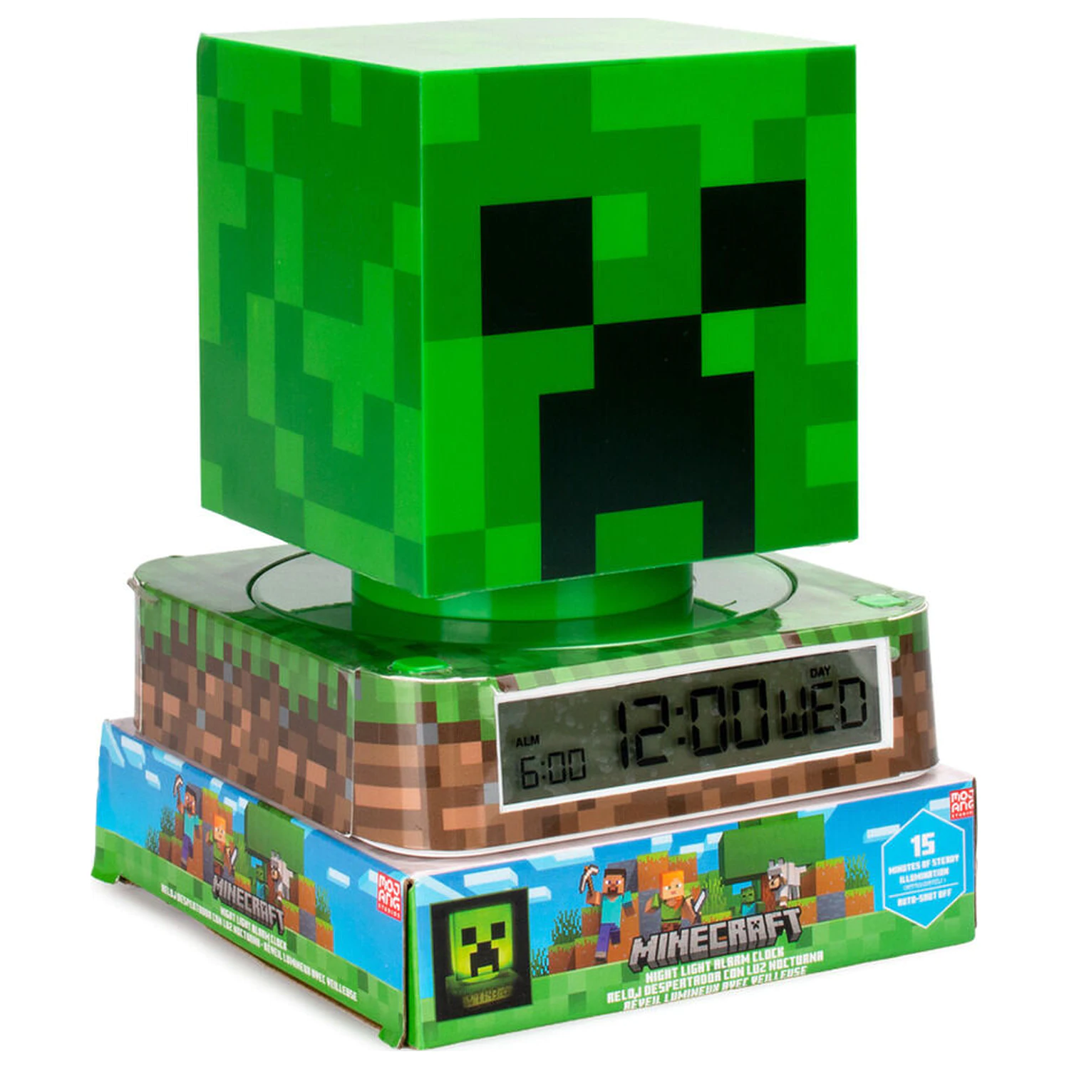 Minecraft 3D svetilka z budilko fotografija izdelka