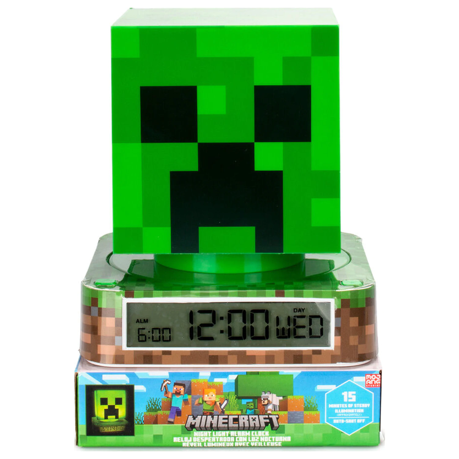 Minecraft 3D svetilka z budilko fotografija izdelka