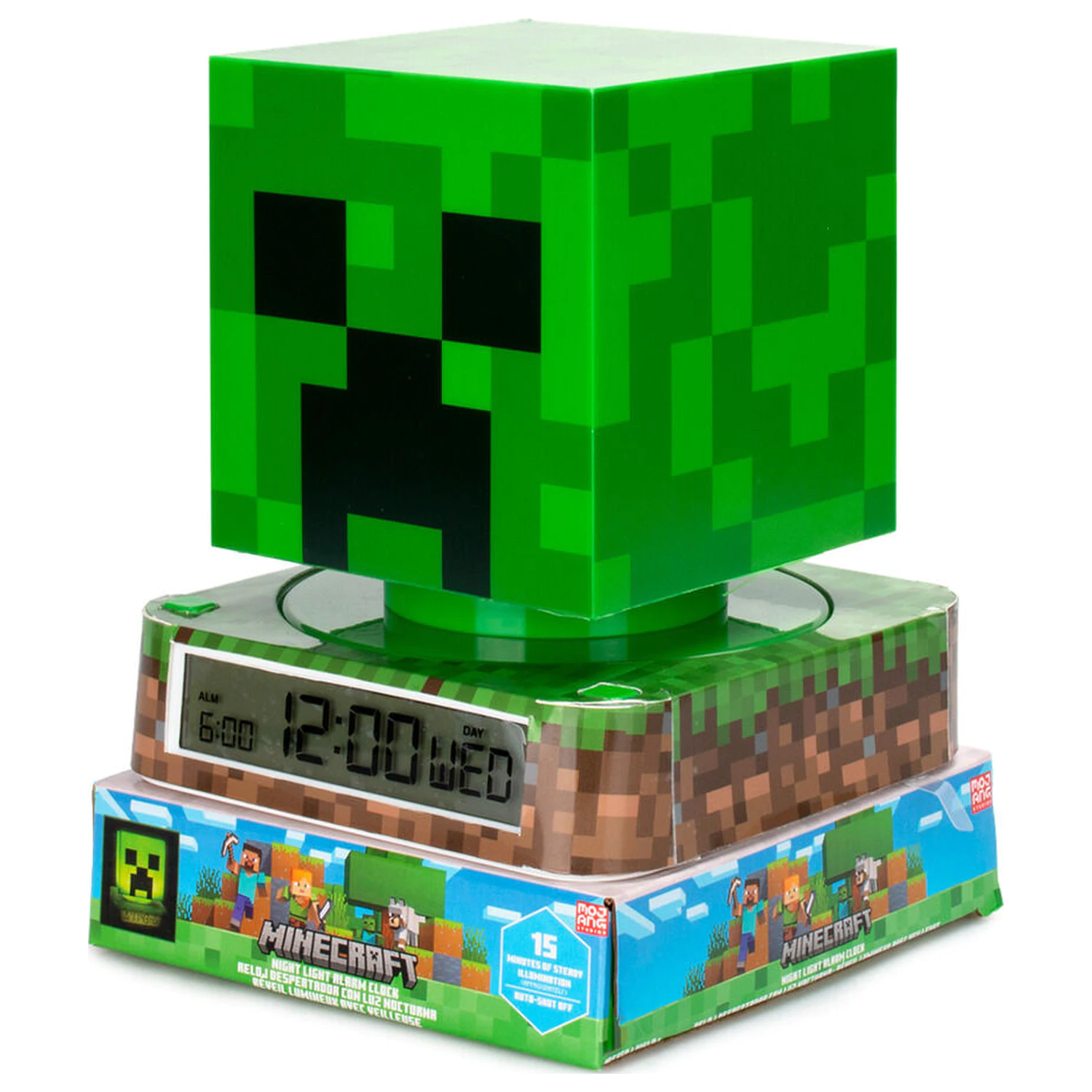 Minecraft 3D svetilka z budilko fotografija izdelka