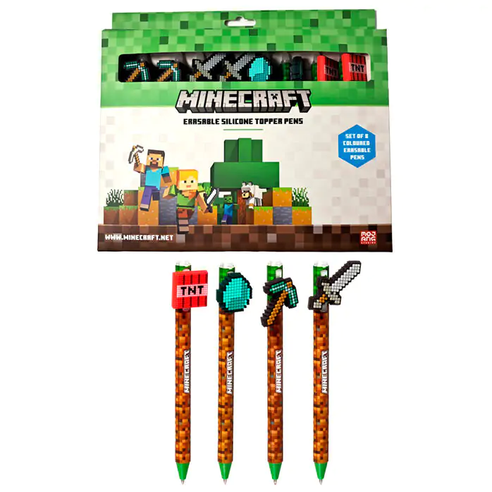 Minecraft set 8 barvnih zbrisljivih pisal fotografija izdelka