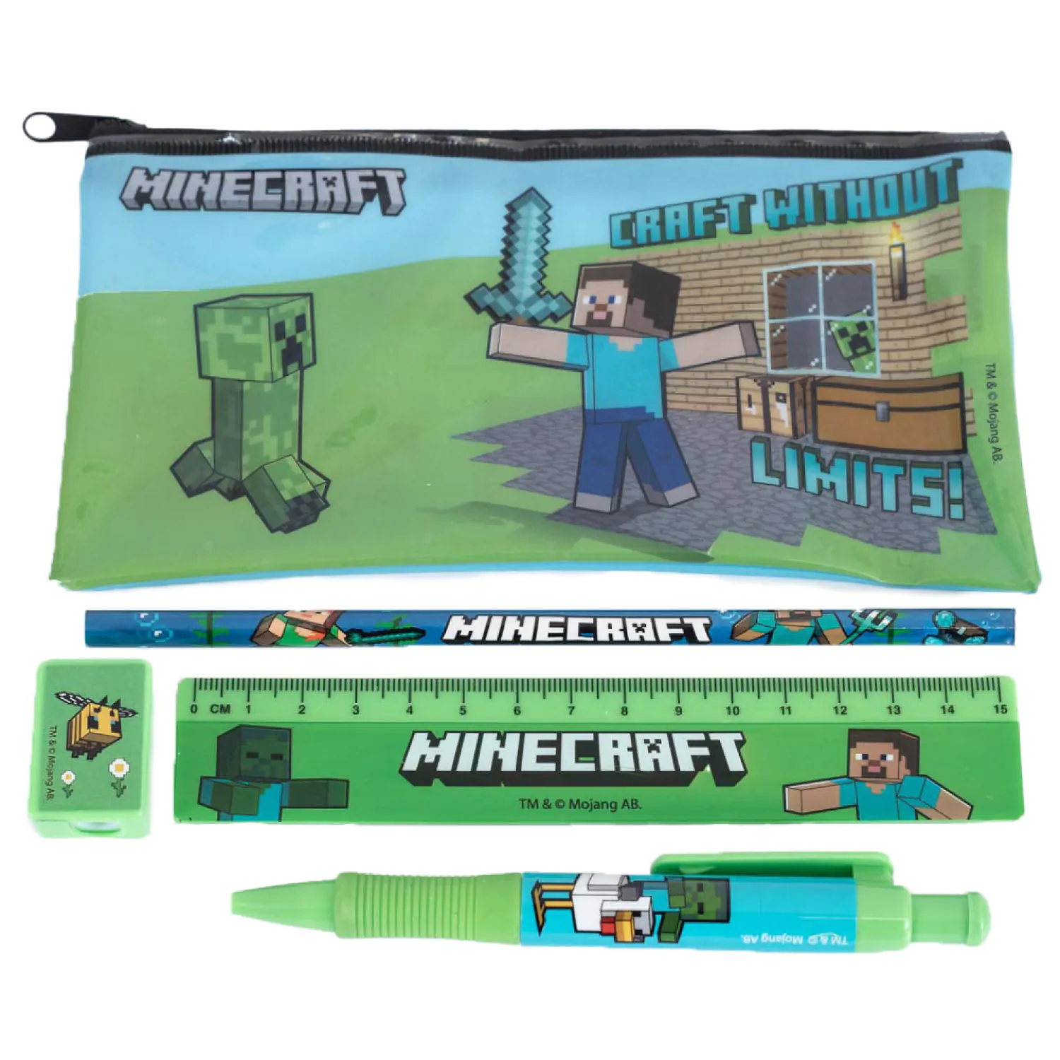 Minecraft 12-delni komplet pisarniškega materiala A4 Bumper fotografija izdelka