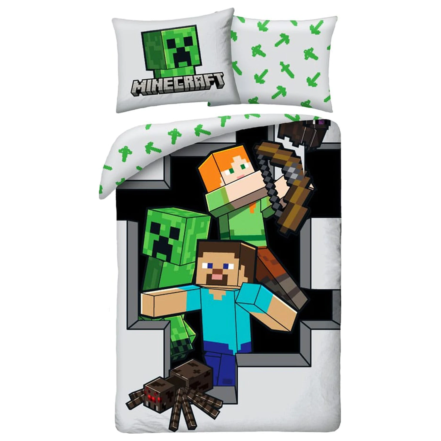 Minecraft Set posteljnine Ver. 8 140 x 200 cm / 70 x 90 cm fotografija izdelka