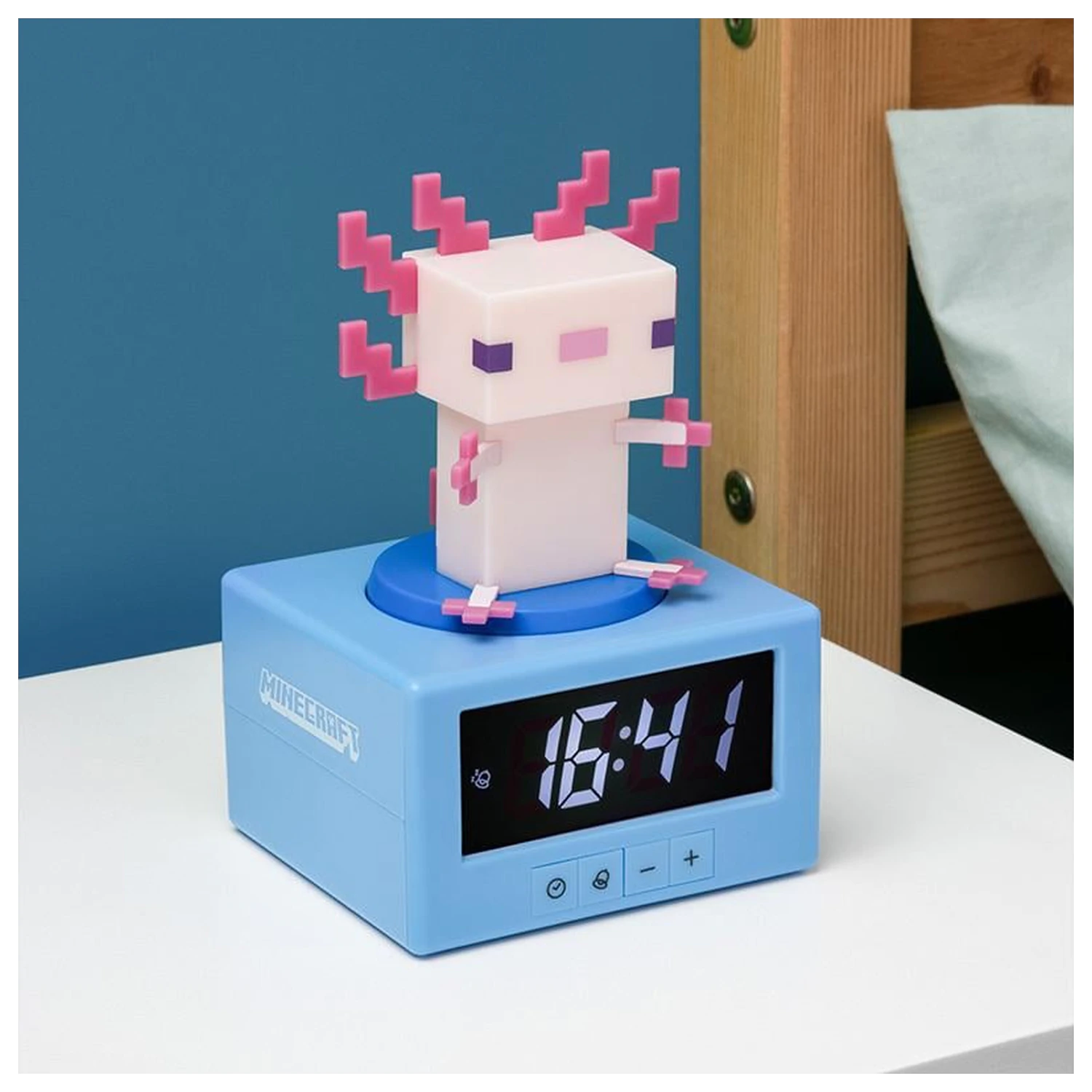 Minecraft Axolotl Ikona Svetilka Budilka 12cm fotografija izdelka