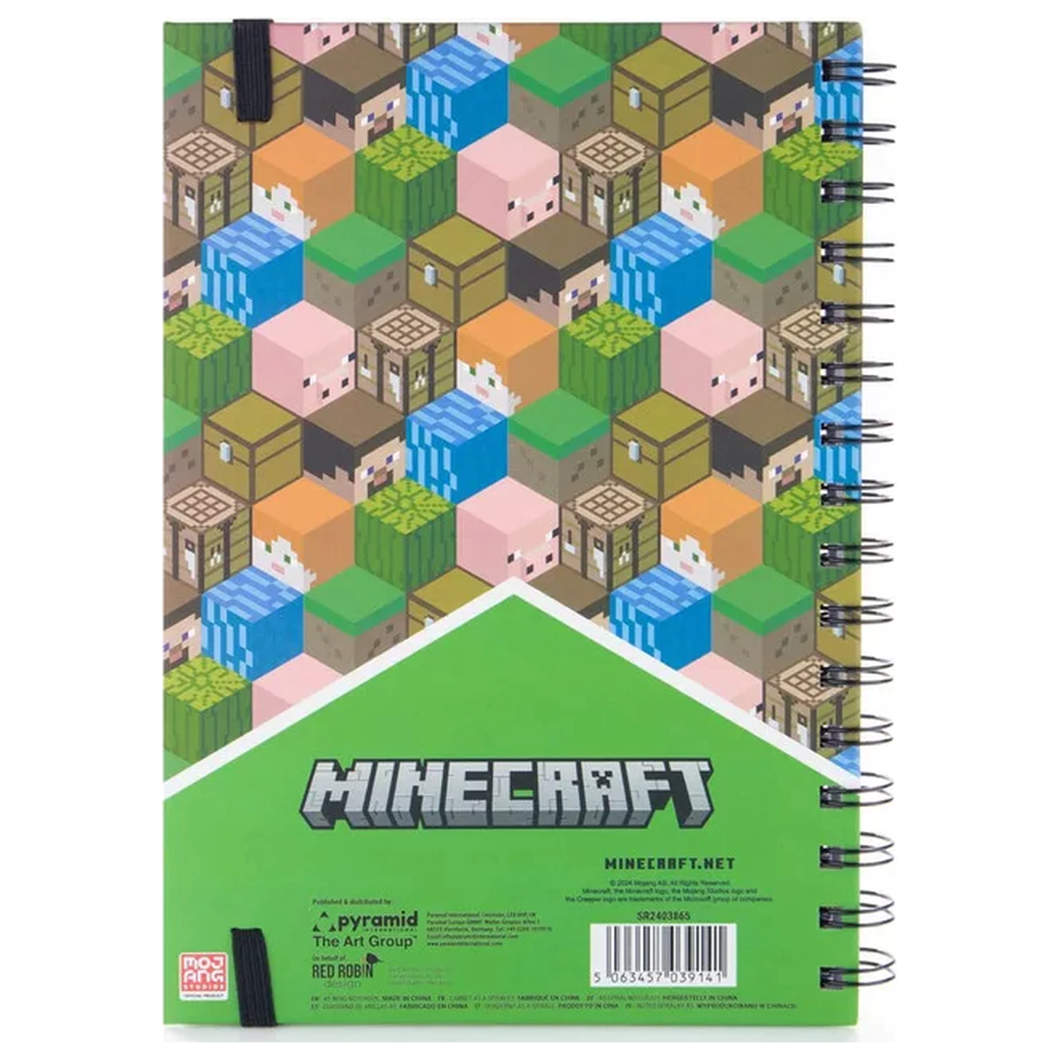 Minecraft Blocks A5 črtasti spiralni zvezek fotografija izdelka