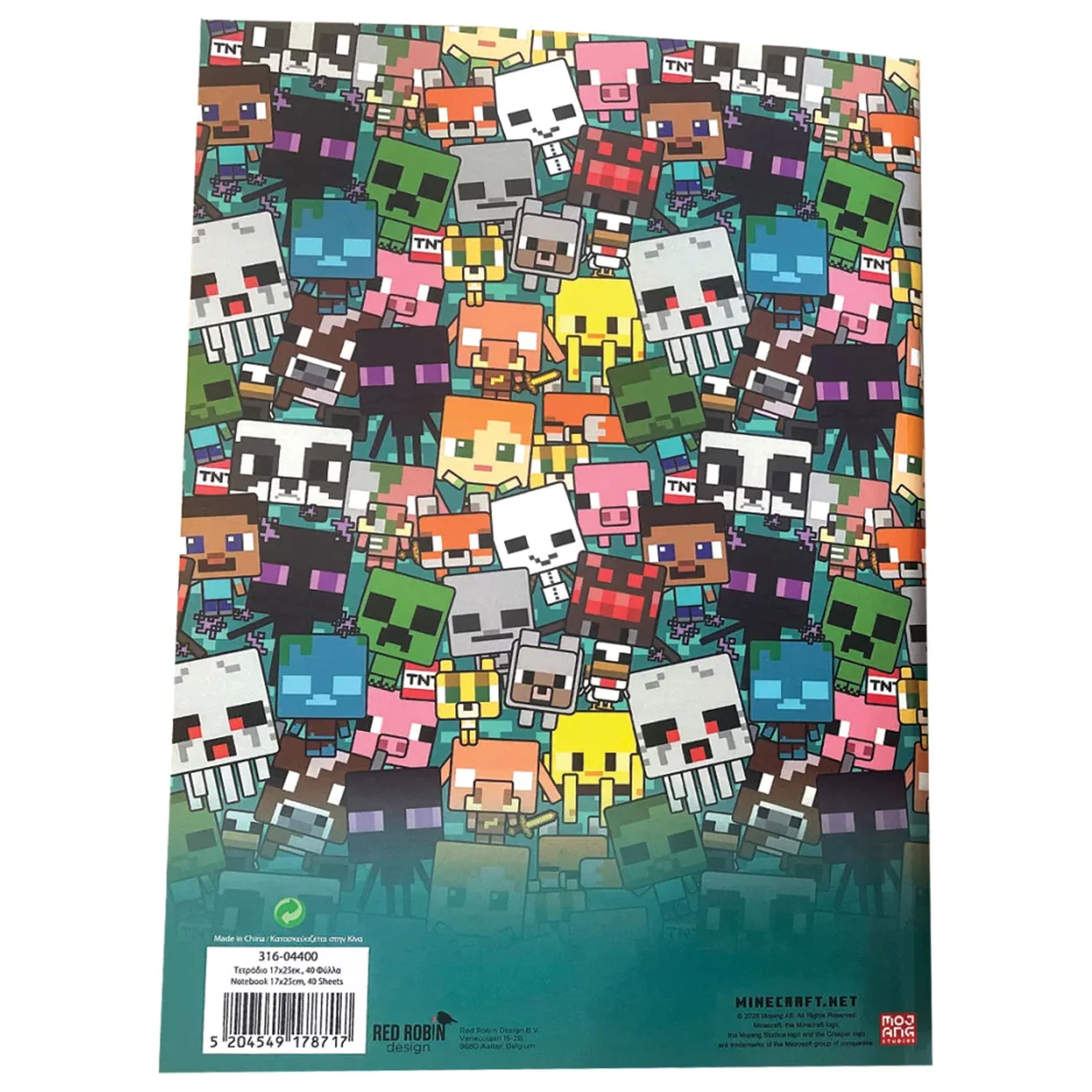 Minecraft Boom B/5 črtasti zvezek, 40 listov fotografija izdelka