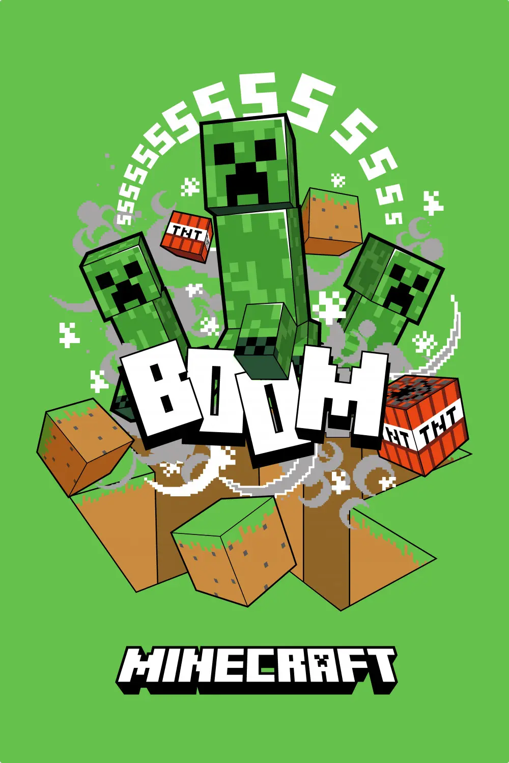 Minecraft Boom Creeper polarna odeja fotografija izdelka