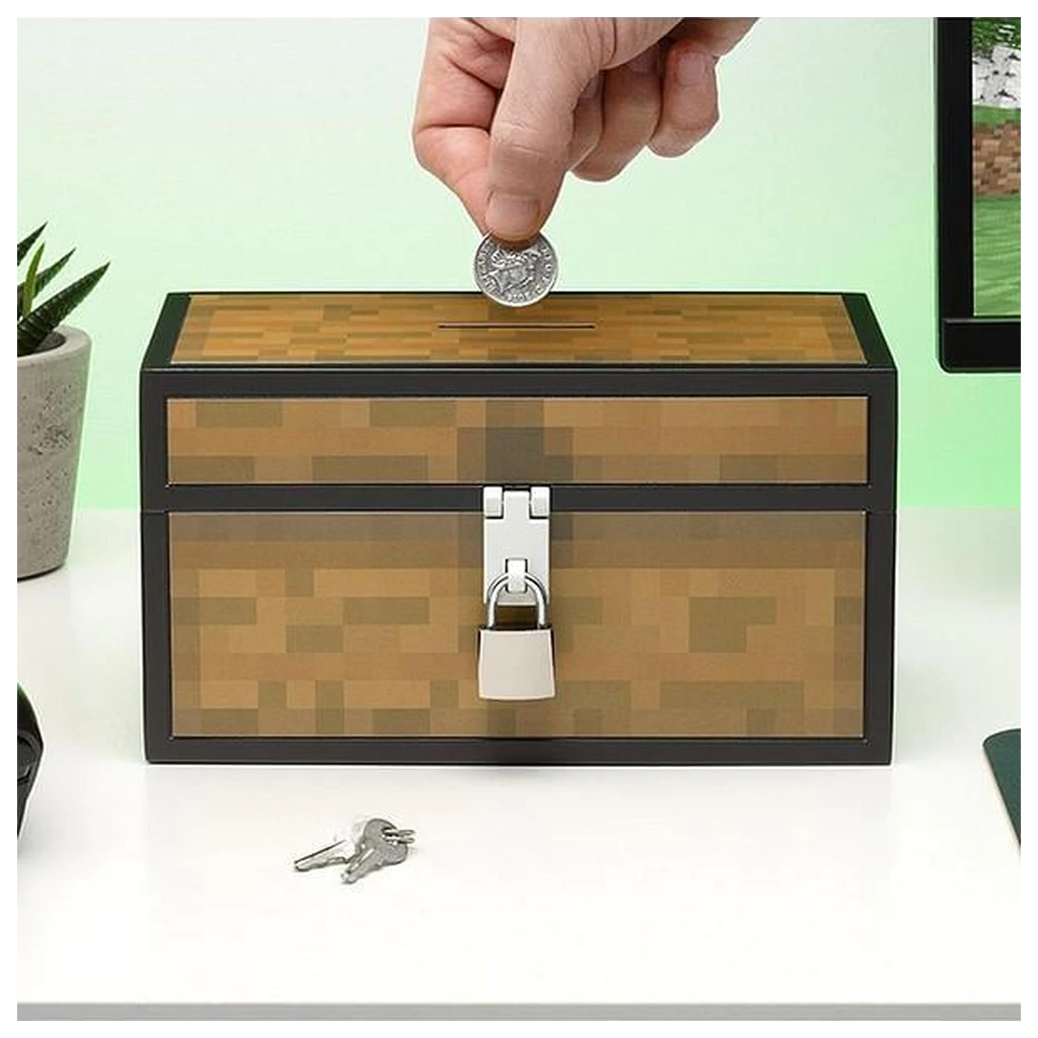 Minecraft hranilnik skrinja 12 cm fotografija izdelka