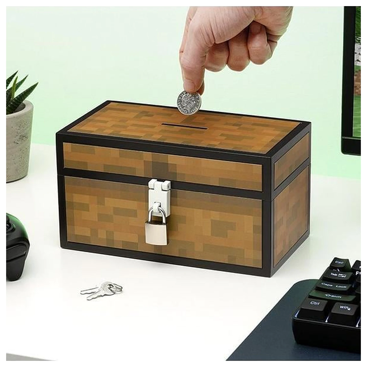 Minecraft hranilnik skrinja 12 cm fotografija izdelka