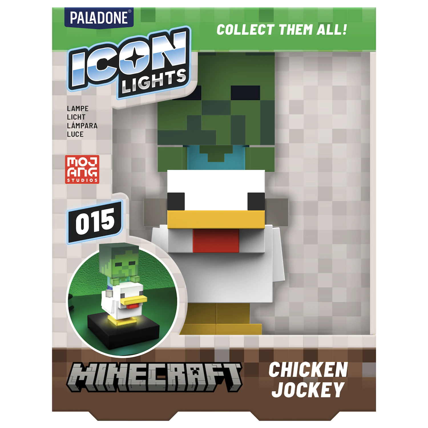 Minecraft Chicken Jockey Ikona svetilka 11 cm fotografija izdelka