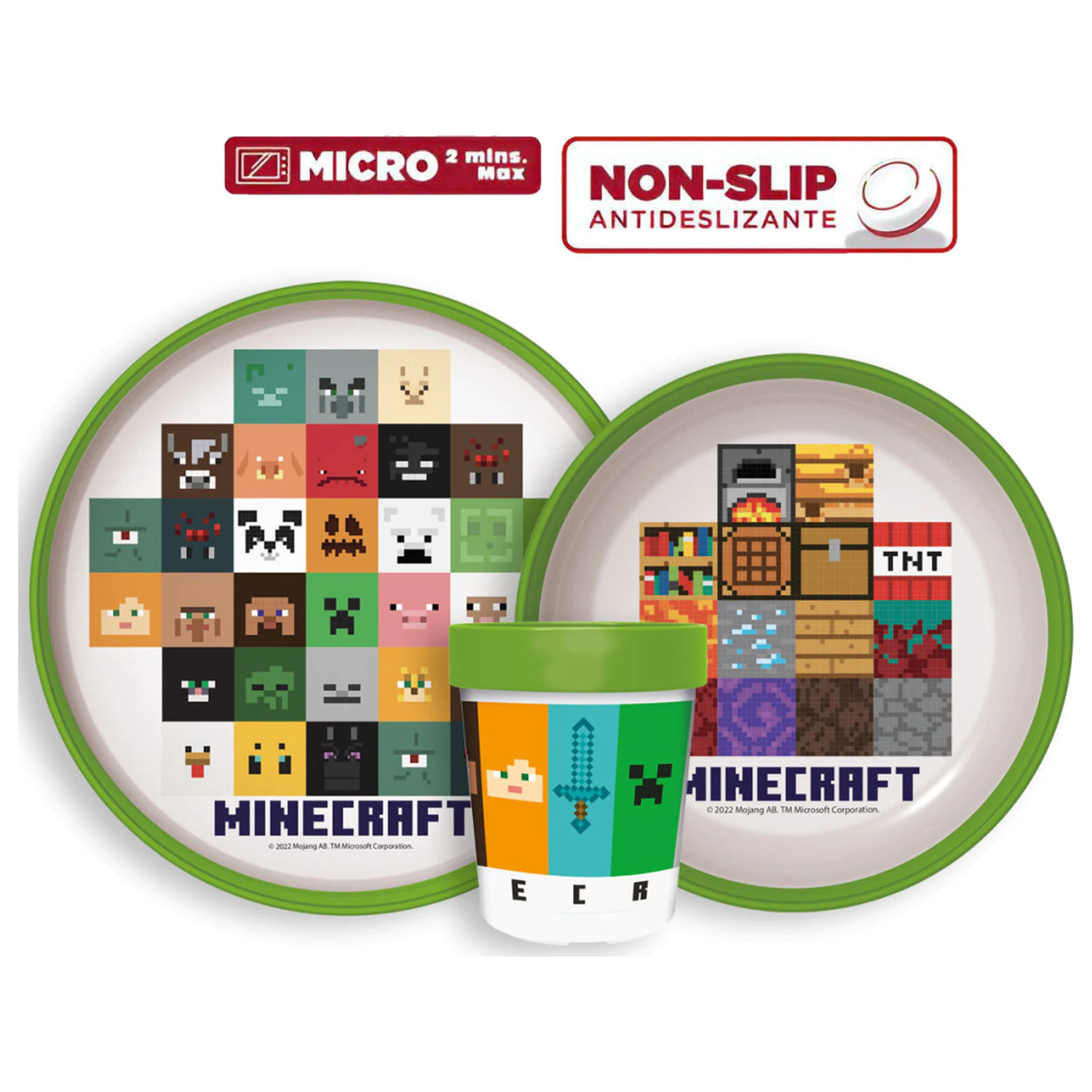 Minecraft Crafters Nedrseč jedilni set, mikro plastični set fotografija izdelka