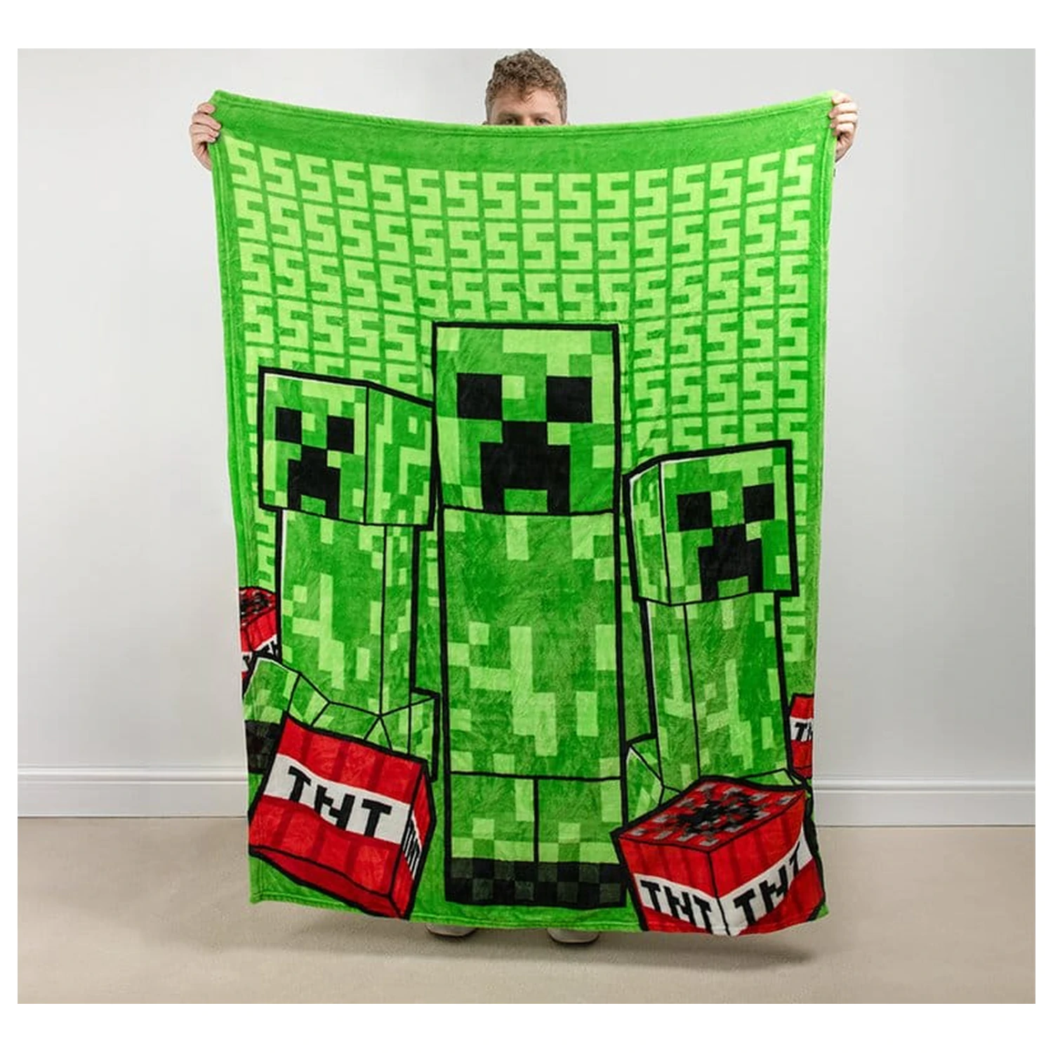Minecraft vzglavnik odeja Creeper 2-v-1 zložljiv 150 cm fotografija izdelka