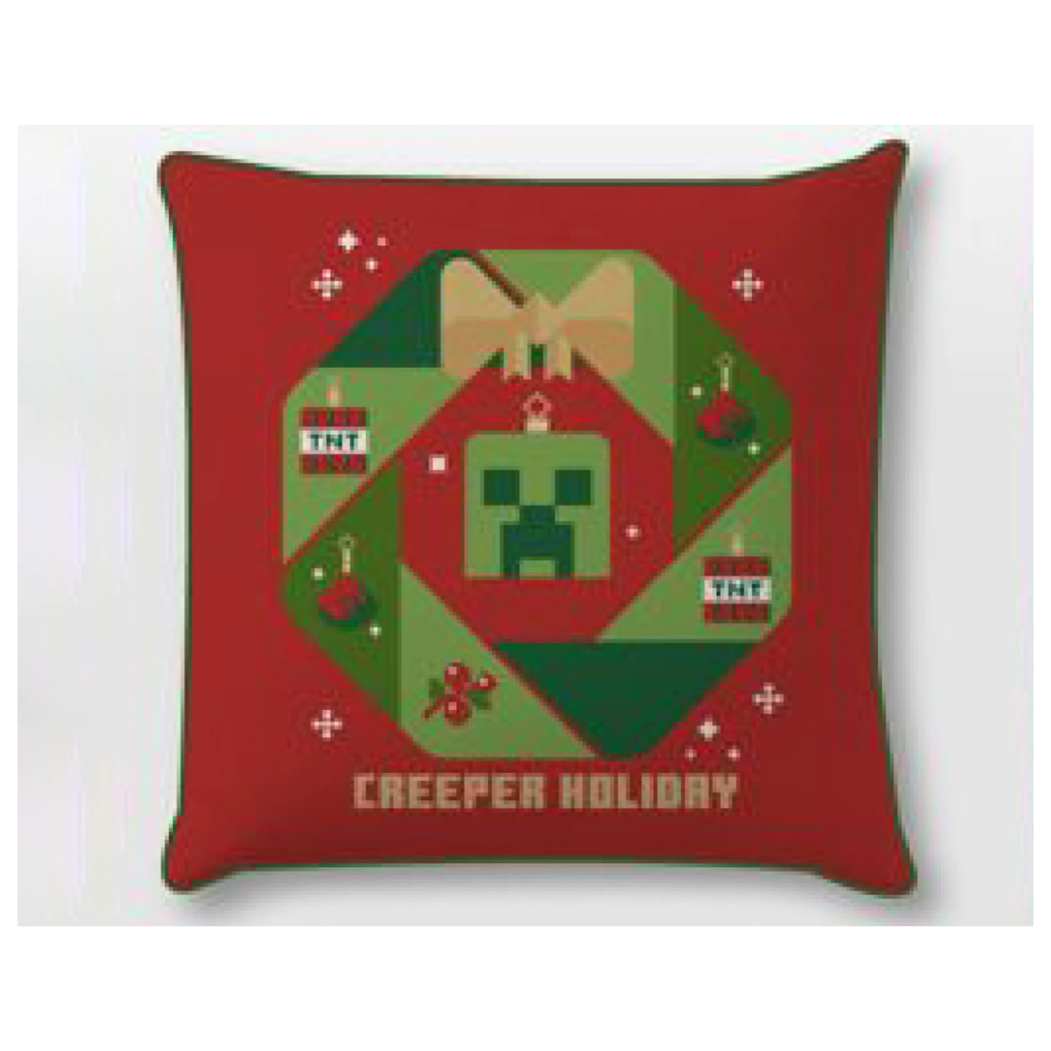 Minecraft Creeper Praznična božična prevleka za vzglavnik fotografija izdelka