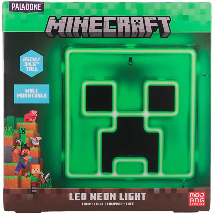 Minecraft Creeper LED stenska svetilka 25 cm fotografija izdelka