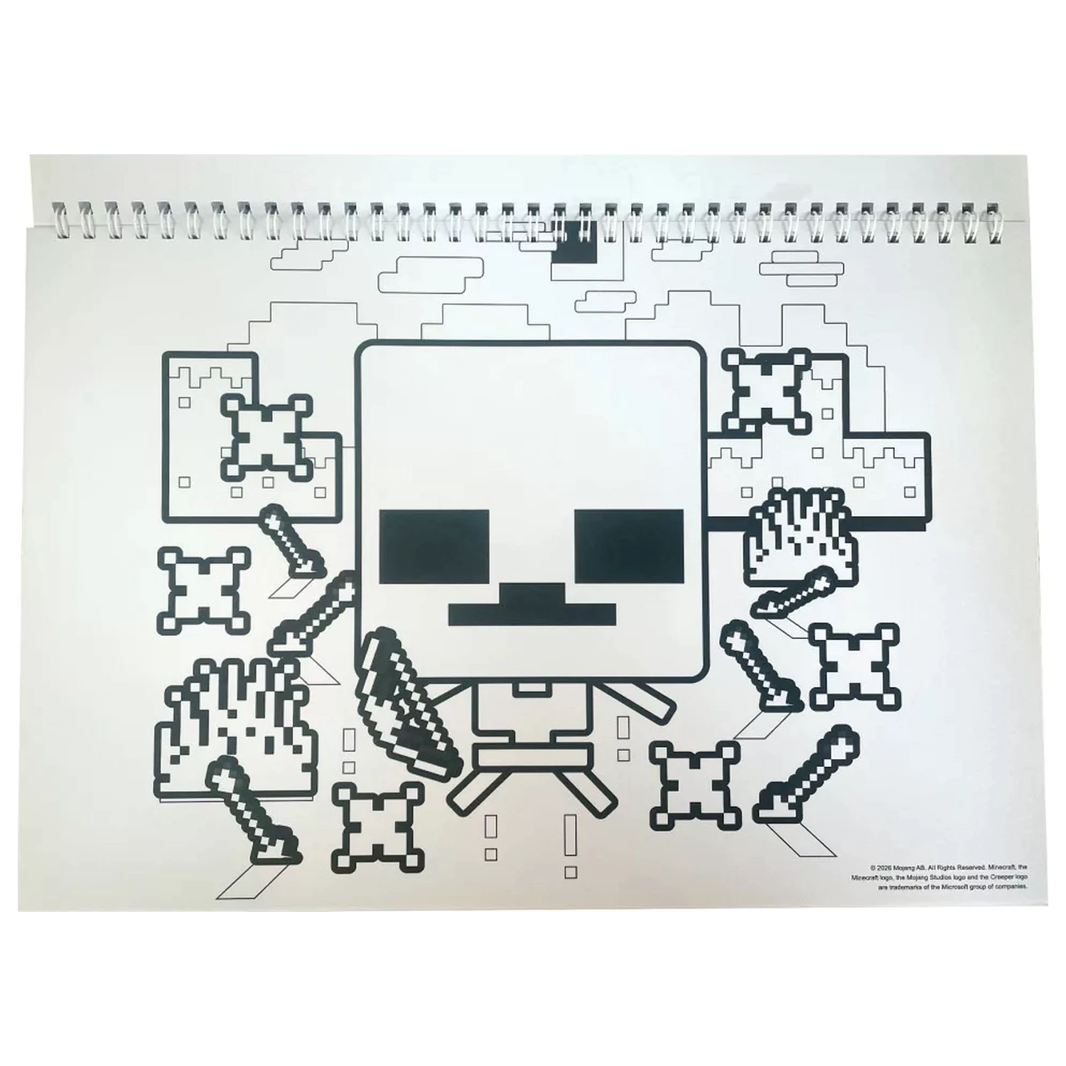 Minecraft Creepers Need Hugs A/4 Spiralni skicirni blok s 40 nalepkami fotografija izdelka