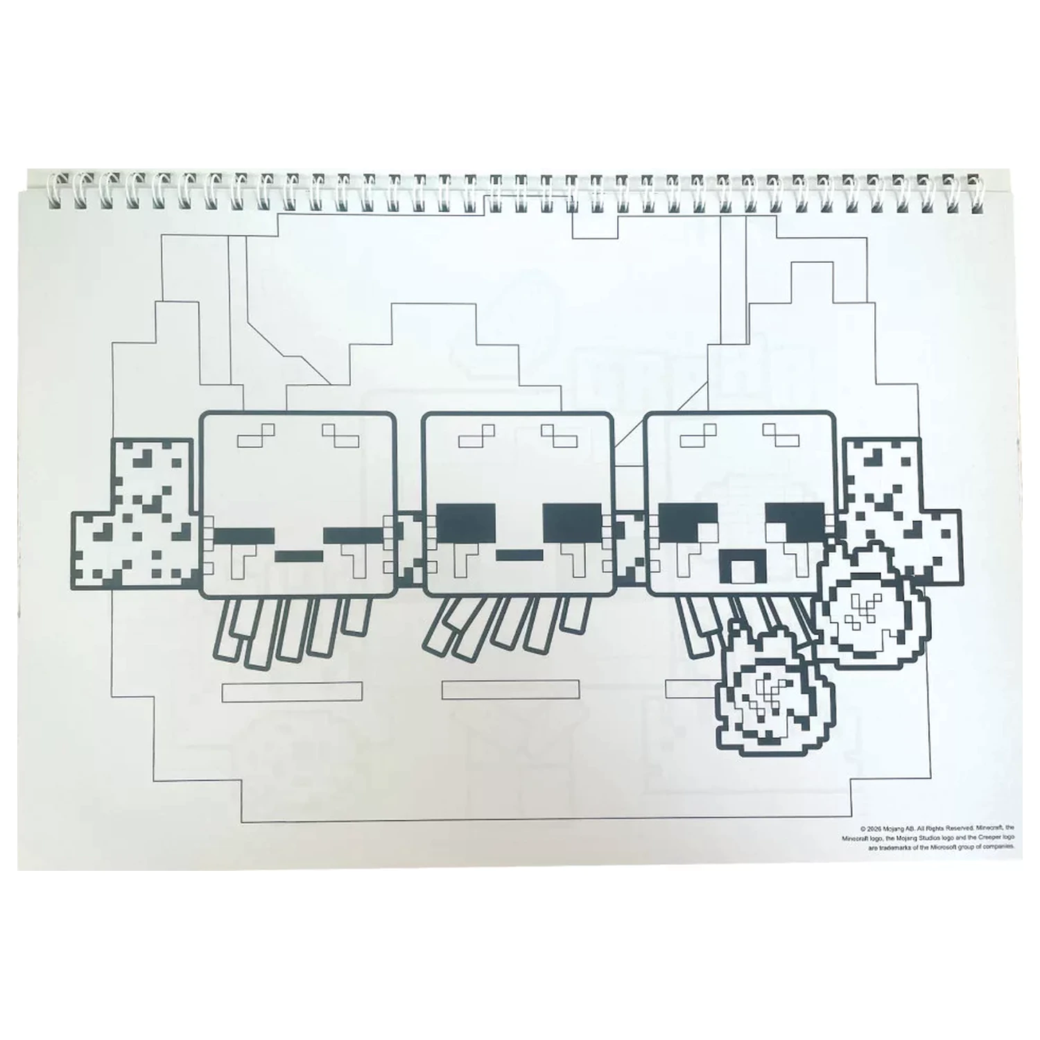 Minecraft Creepers Need Hugs A/4 Spiralni skicirni blok s 40 nalepkami fotografija izdelka