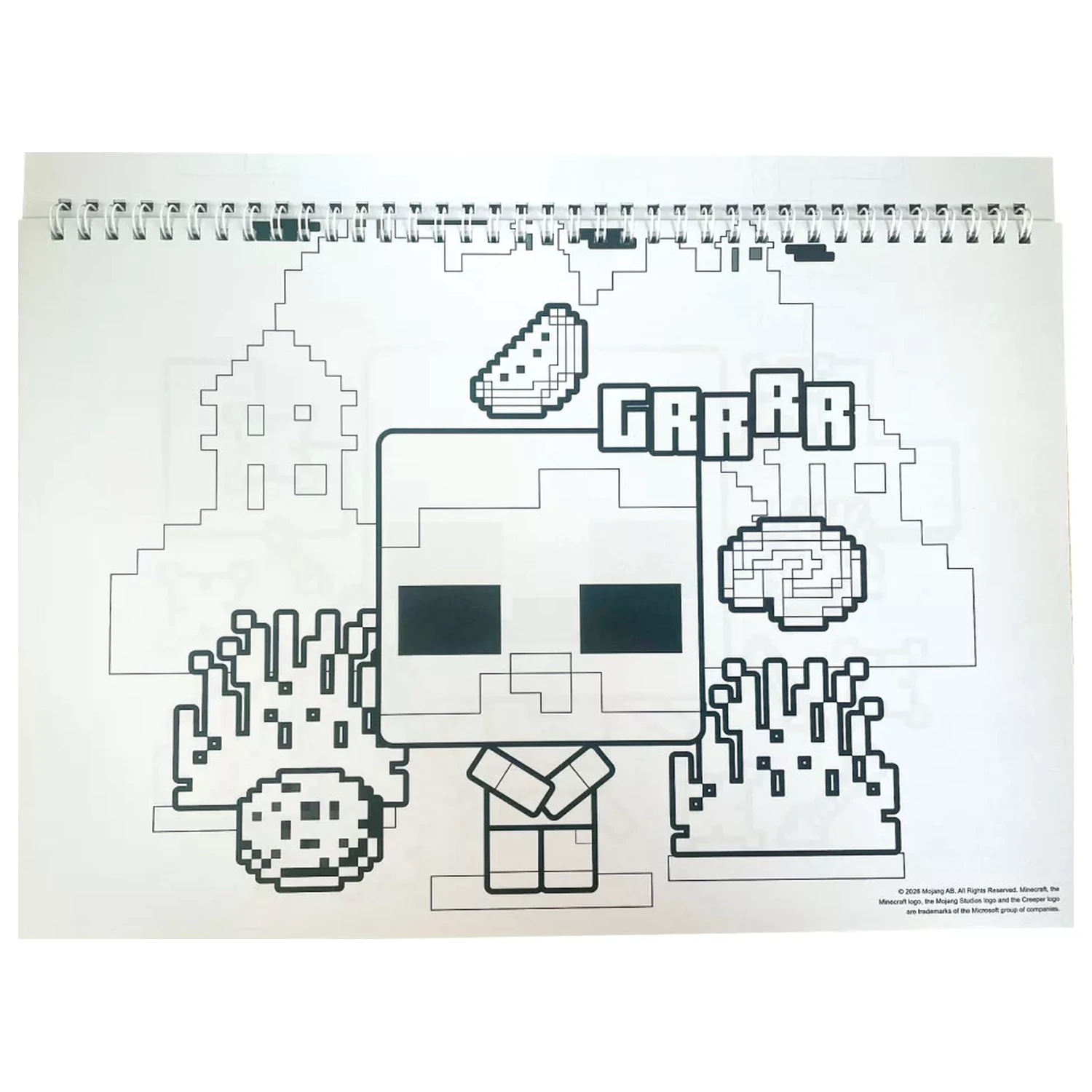 Minecraft Creepers Need Hugs A/4 Spiralni skicirni blok s 40 nalepkami fotografija izdelka