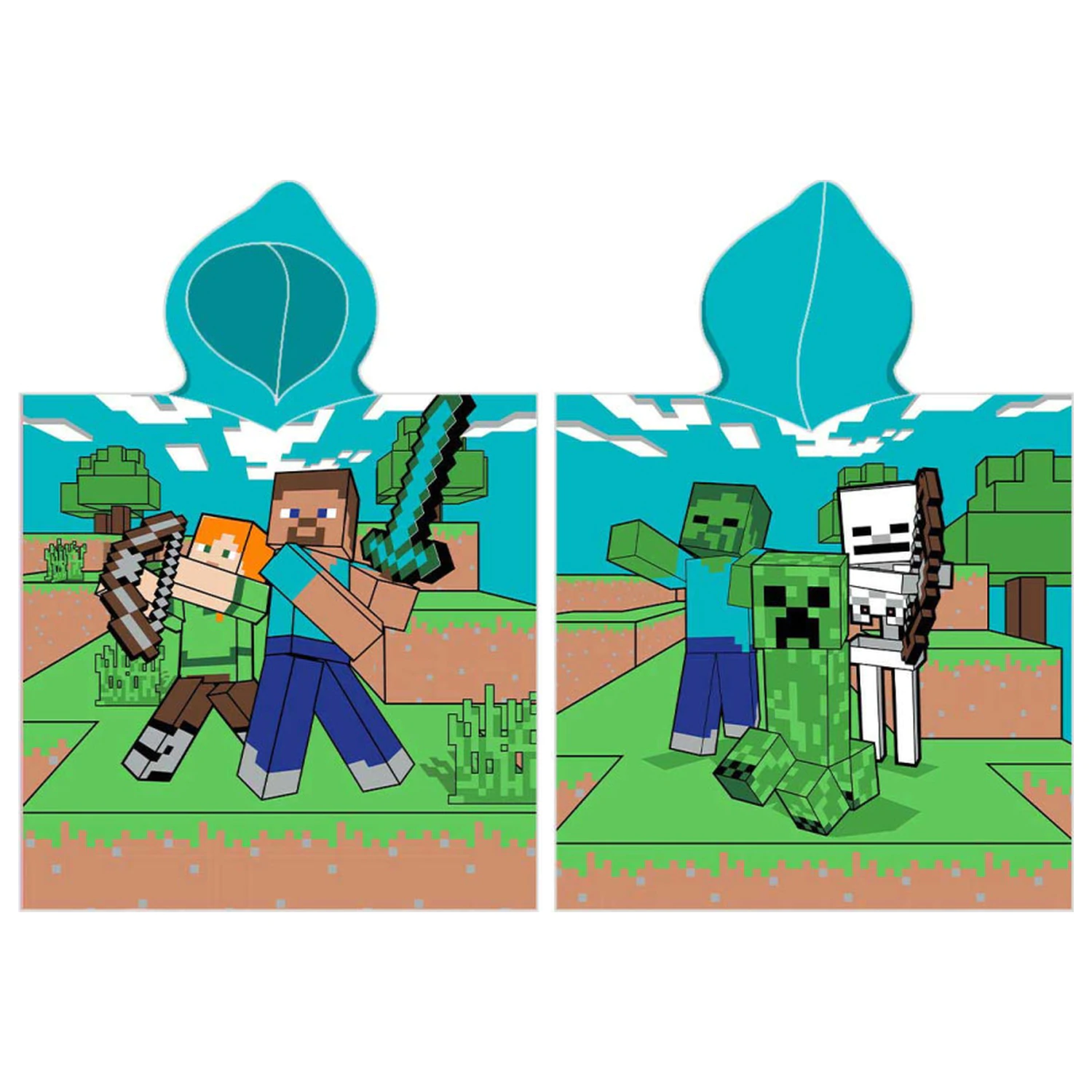 Minecraft Diamond Defender brisača za plažo pončo fotografija izdelka
