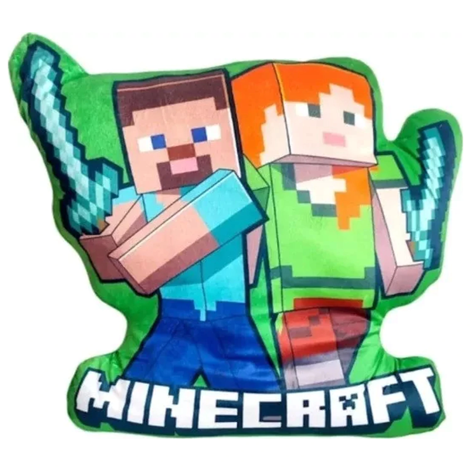Minecraft Duo 3D oblikovana blazina, okrasna blazina 40 cm fotografija izdelka