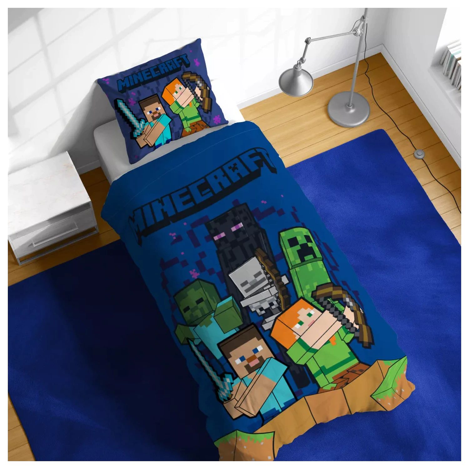 Minecraft Echoes of Hardcore prevleka za odejo fotografija izdelka