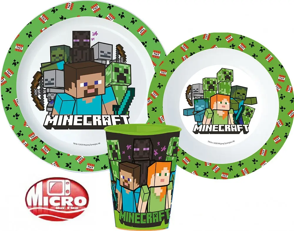 Minecraft set posode, mikro plastični set fotografija izdelka