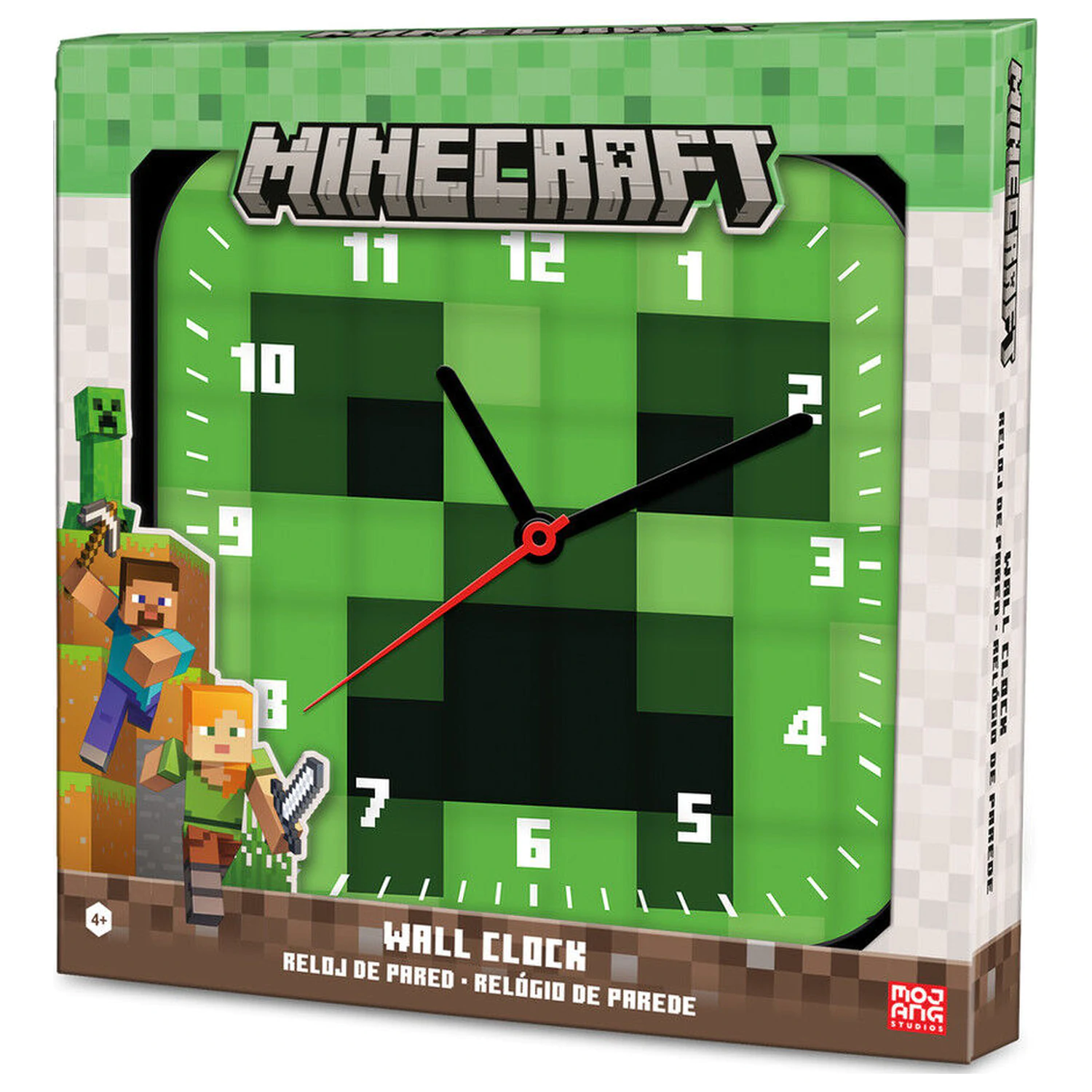 Minecraft stenska ura fotografija izdelka