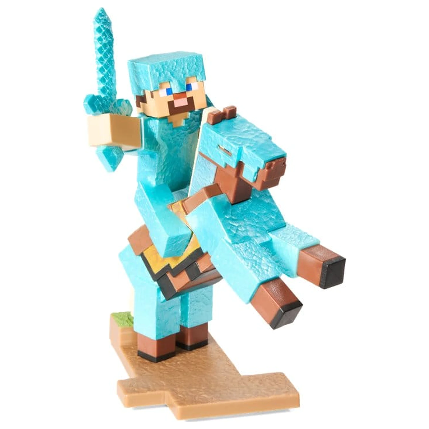 Minecraft Figura Diorama Diamond Armor Steve and Horse 18 cm fotografija izdelka