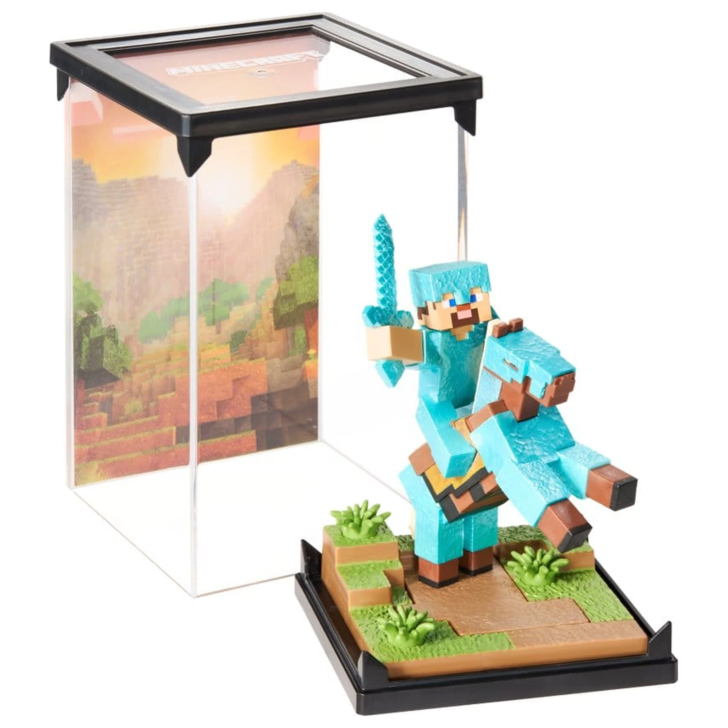 Minecraft Figura Diorama Diamond Armor Steve and Horse 18 cm fotografija izdelka