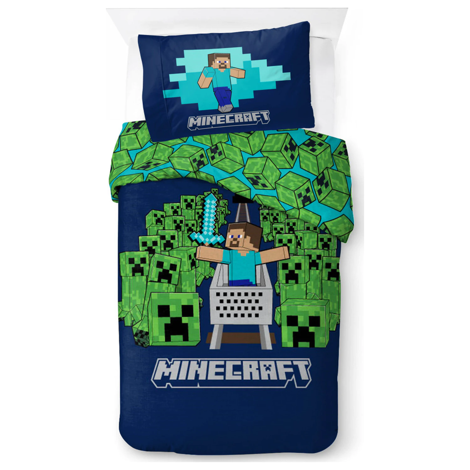 Minecraft Game Over Creepers prevleka za odejo fotografija izdelka