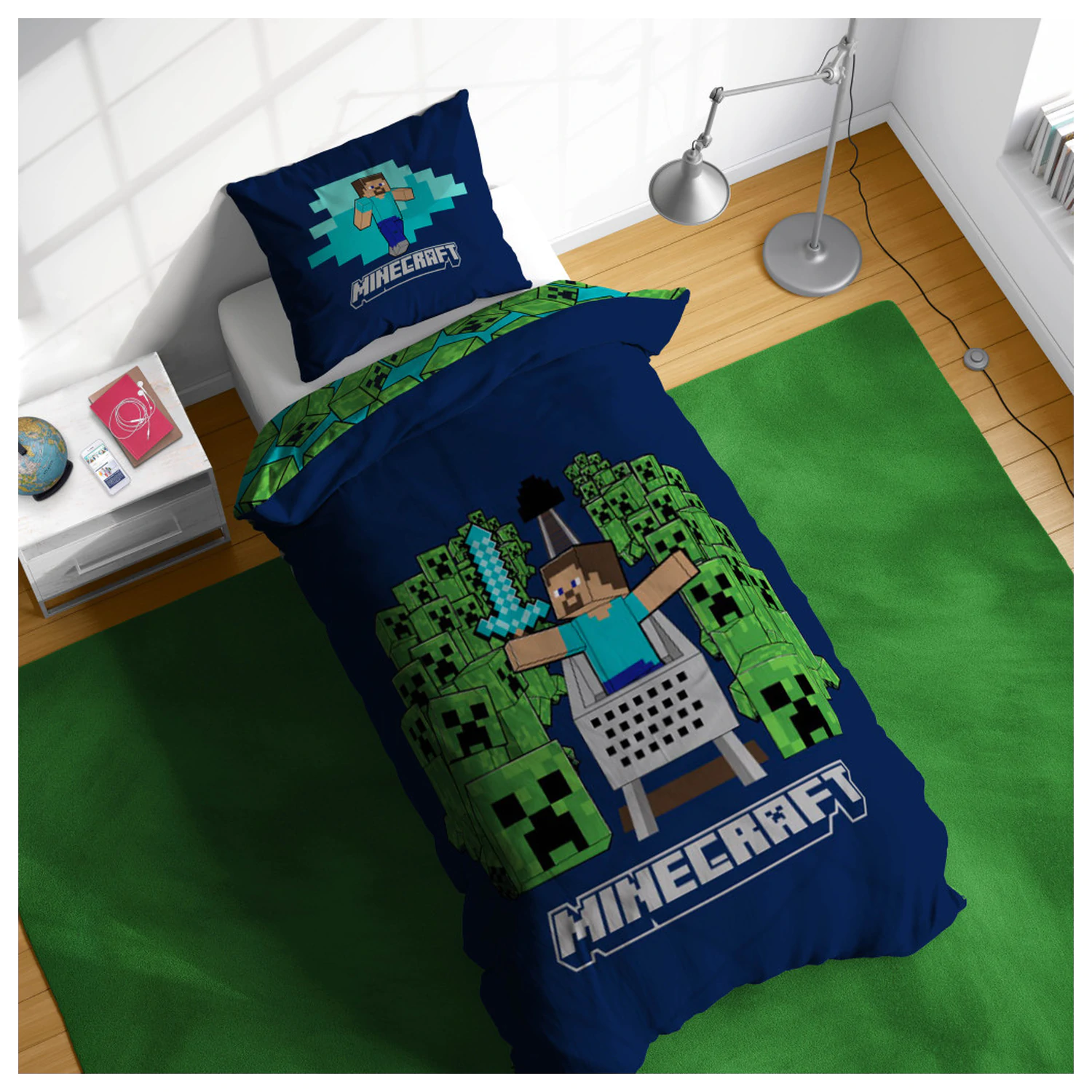 Minecraft Game Over Creepers prevleka za odejo fotografija izdelka