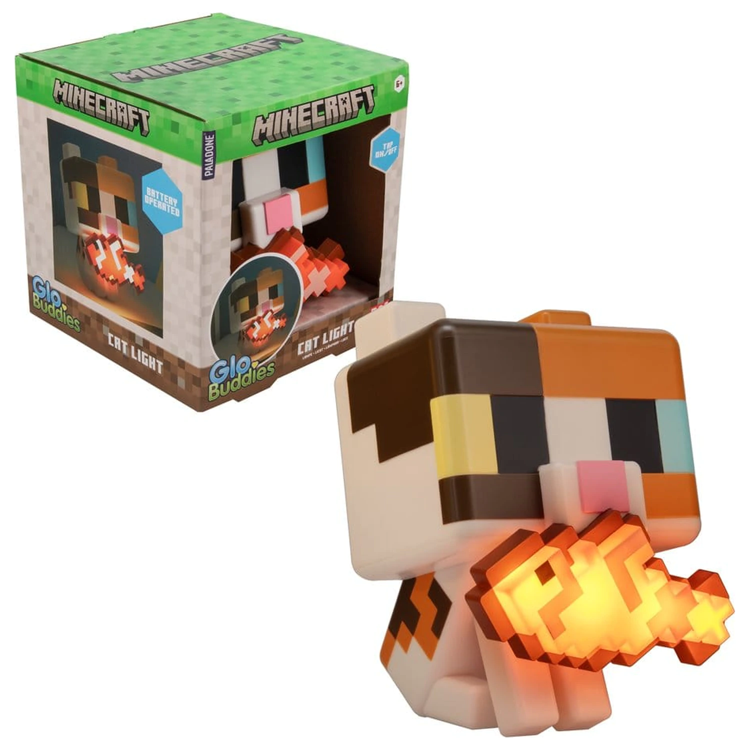 Minecraft GloBuddies Svetleča mačka 15 cm fotografija izdelka