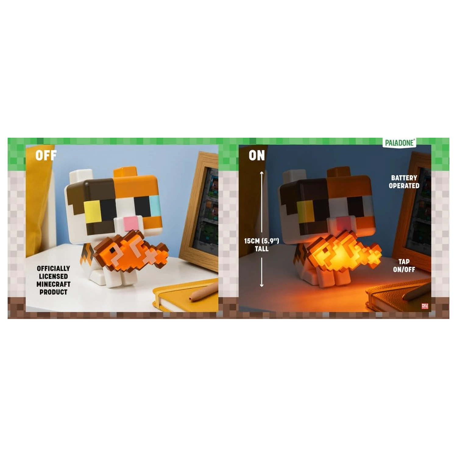 Minecraft GloBuddies Svetleča mačka 15 cm fotografija izdelka