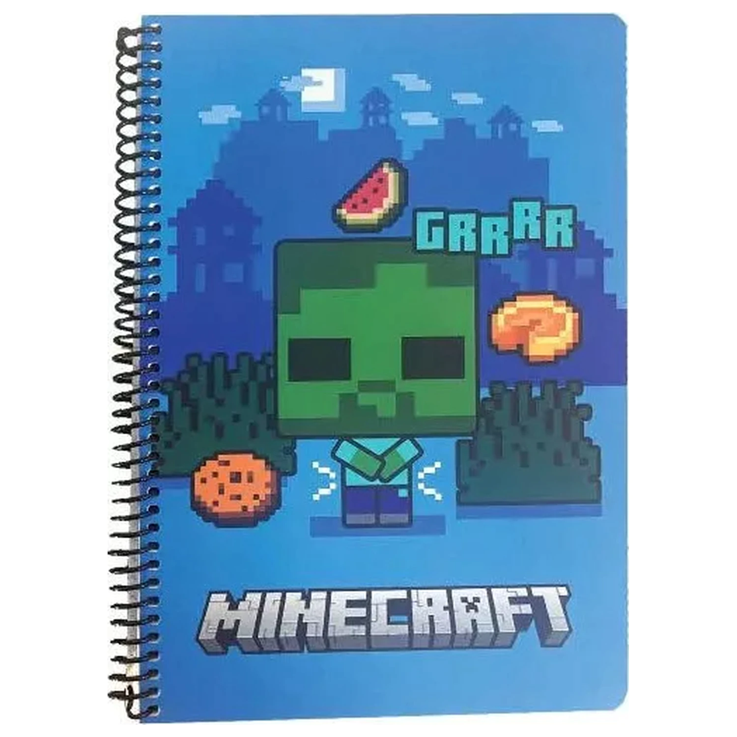 Minecraft Grrrr B/5 črtasti spiralni zvezek s 70 listi fotografija izdelka