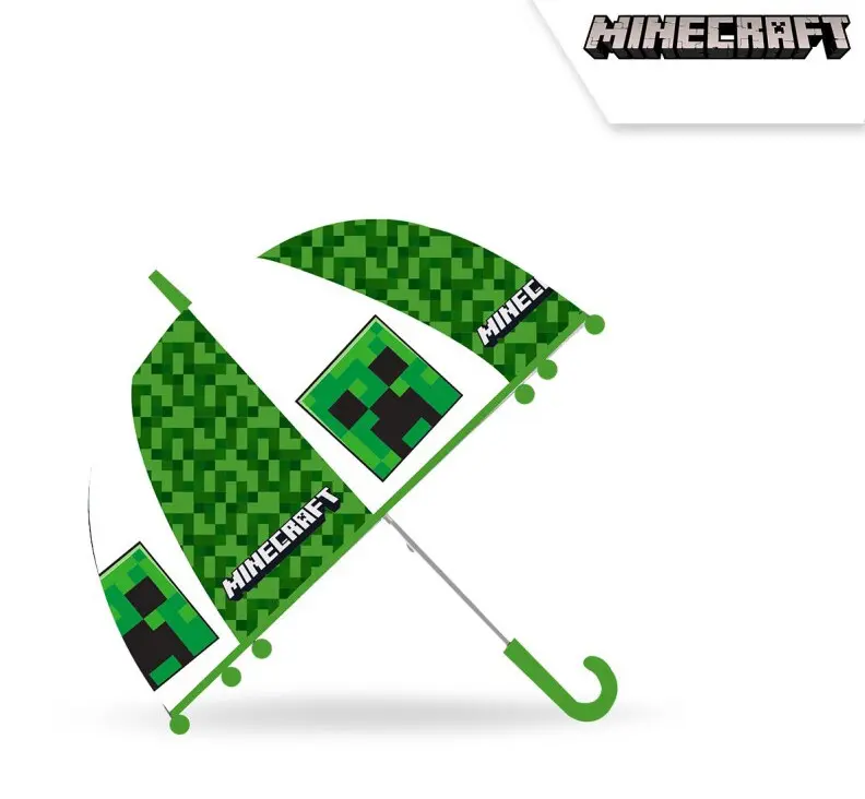 Minecraft otroški prozoren polavtomatski dežnik Ø70 cm fotografija izdelka