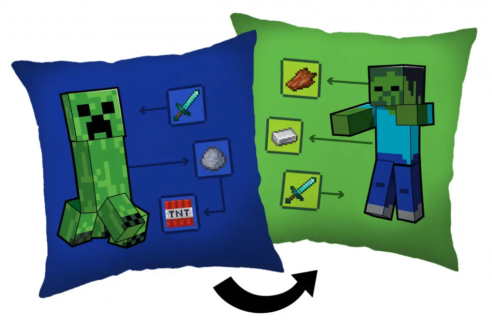 Minecraft How to Creeper blazina, okrasna blazina 40*40 cm fotografija izdelka