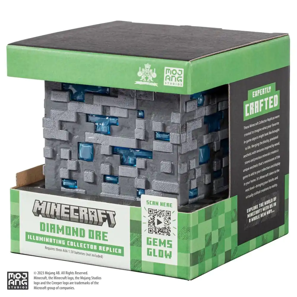 Minecraft Replika Svetleča Kocka Diamantne Rude 10 cm fotografija izdelka