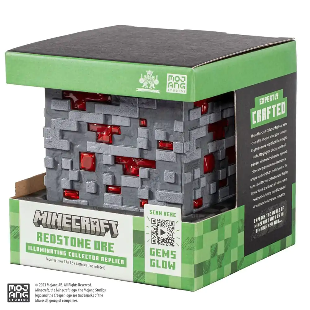 Minecraft Replica Svetleča kocka Redstone rude 10 cm fotografija izdelka