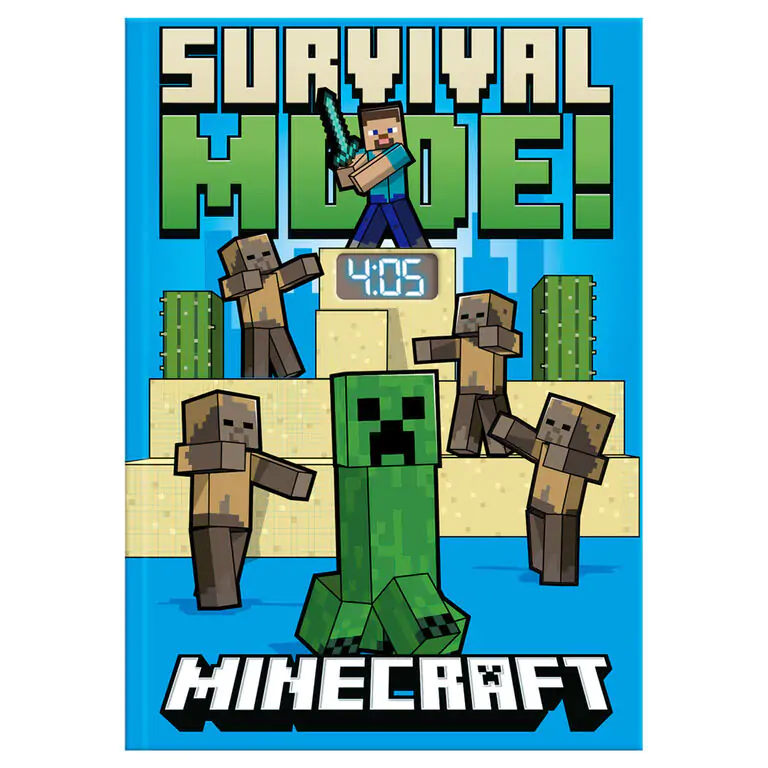 Minecraft Beležnica z LED uro fotografija izdelka