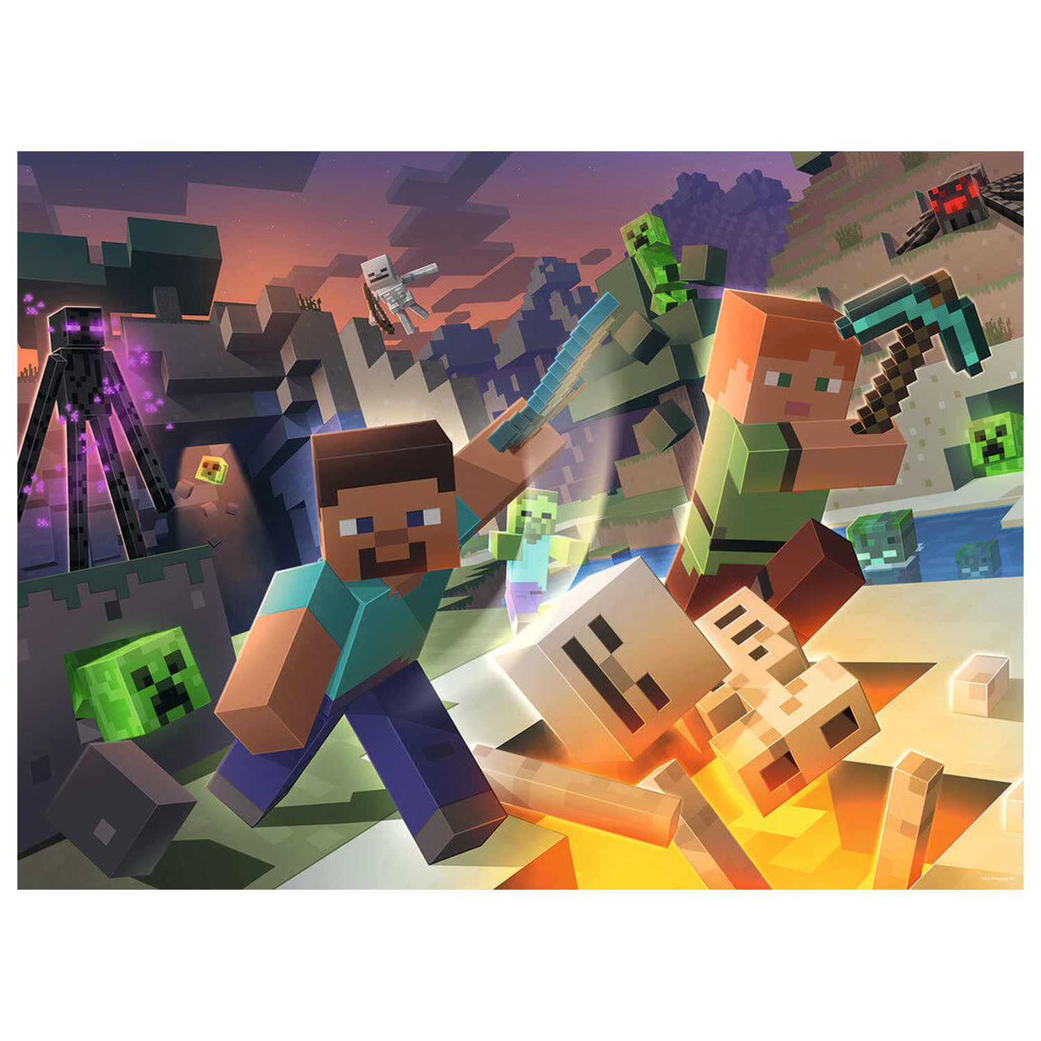 Minecraft sestavljanka pošasti Minecraft (100 kosov) fotografija izdelka