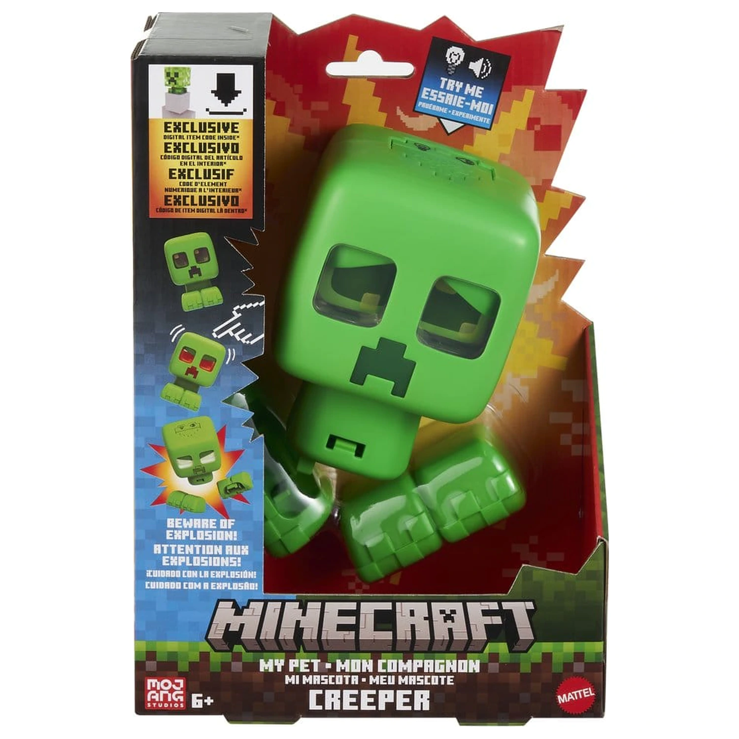 Minecraft Interaktivna figura Moj hišni ljubljenček Creeper 14 cm fotografija izdelka