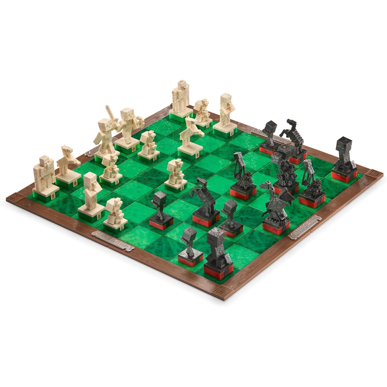 Šahovski komplet Minecraft Overworld Heroes vs. Hostile Mobs fotografija izdelka