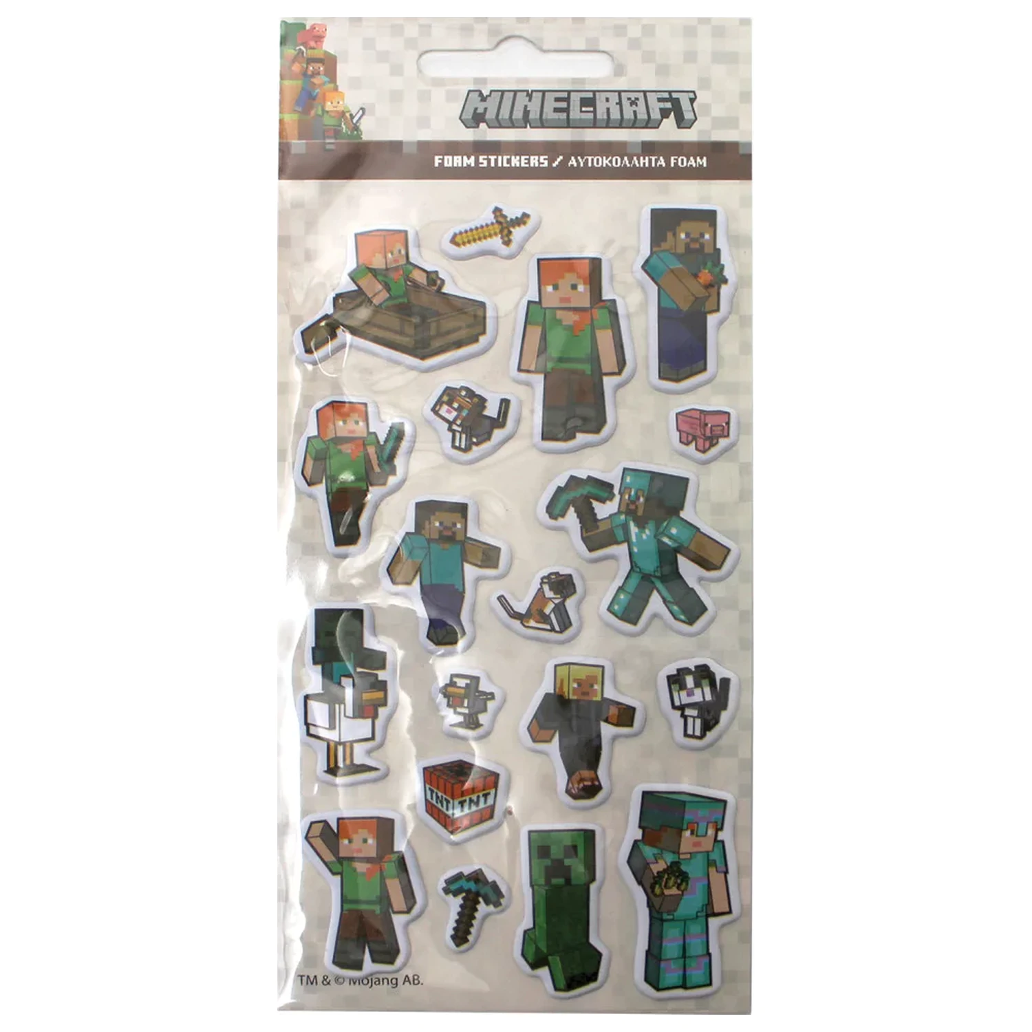Minecraft Pixel Pals Puffy goba komplet nalepk fotografija izdelka
